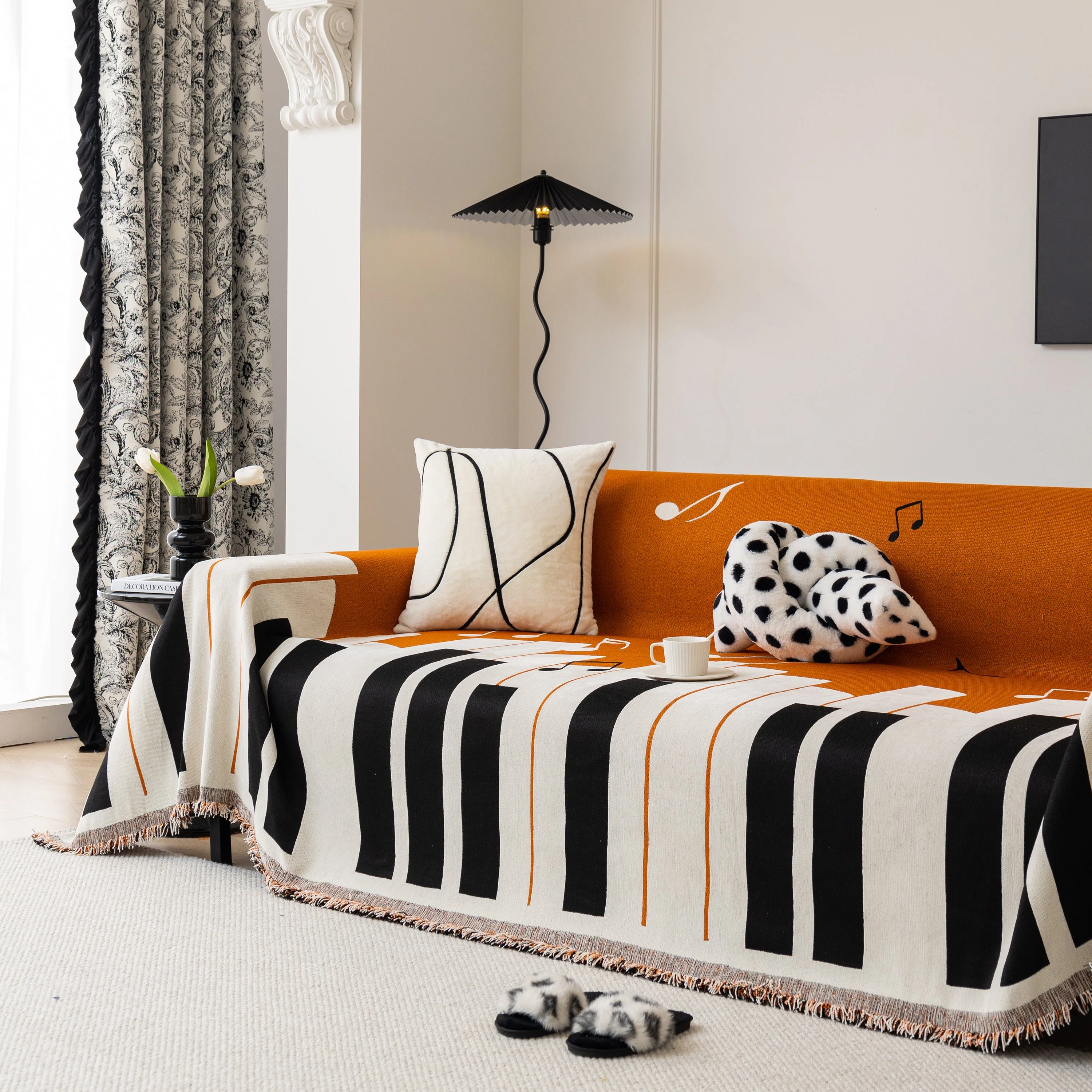 Cozy Chenille Dynamic Notes Sectional Couch Cover Blanket, Perfect Couch Throw Covers for Pets - Image 69