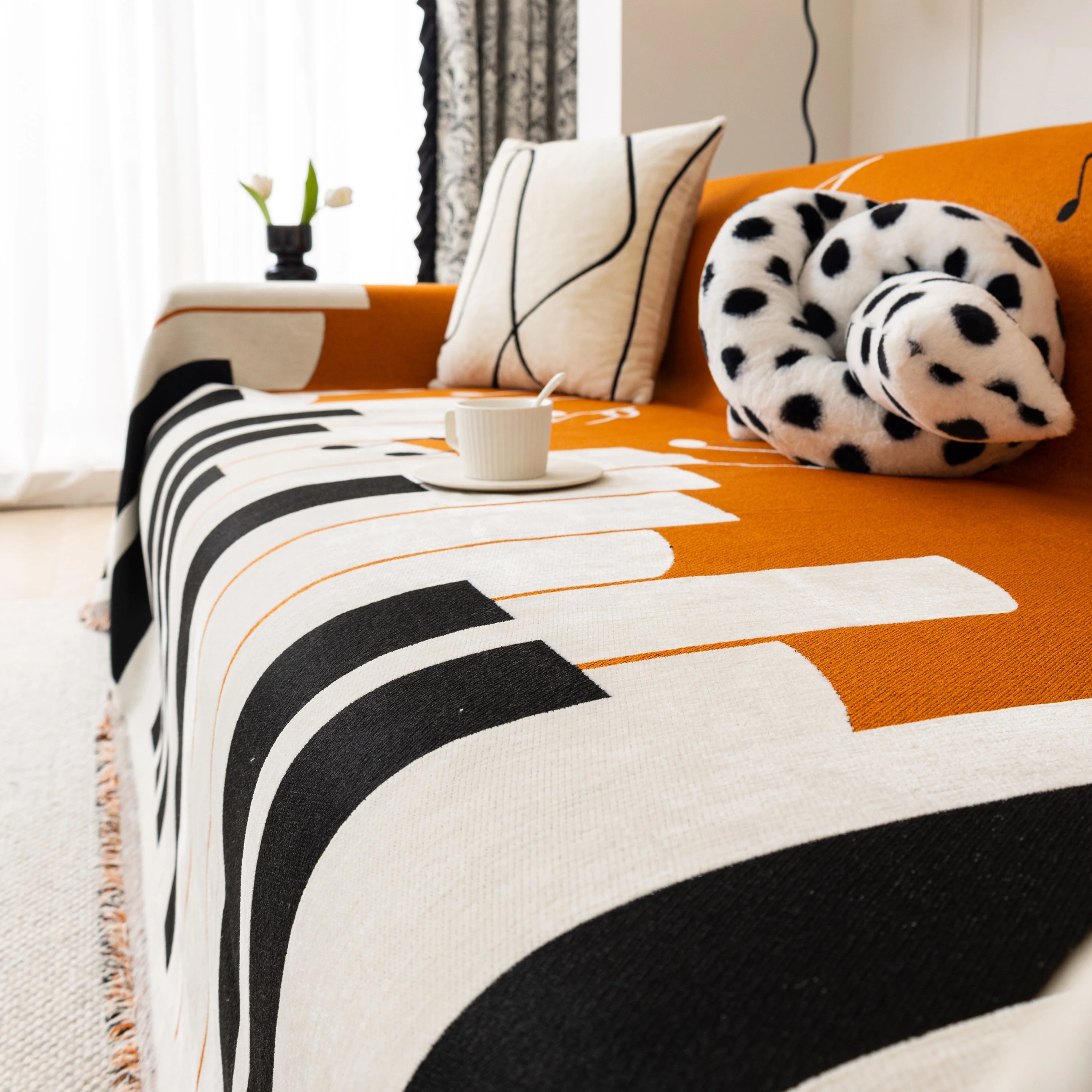 Cozy Chenille Dynamic Notes Sectional Couch Cover Blanket, Perfect Couch Throw Covers for Pets - Image 83