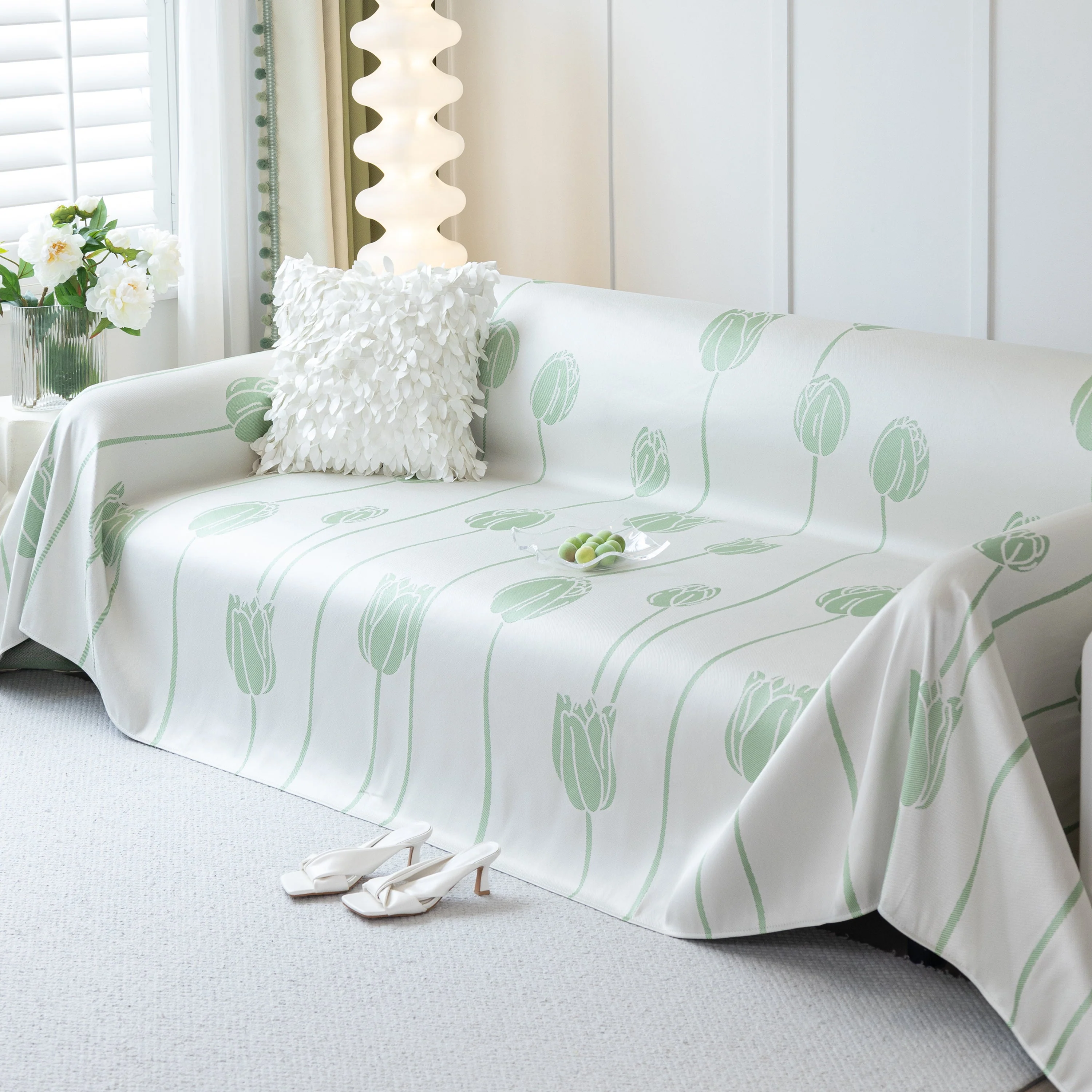 Cozy Cooling Tulip Sofa Throw Covers, Decorative & Breathable Couch Cover, Elegant Couch Protector - Image 11