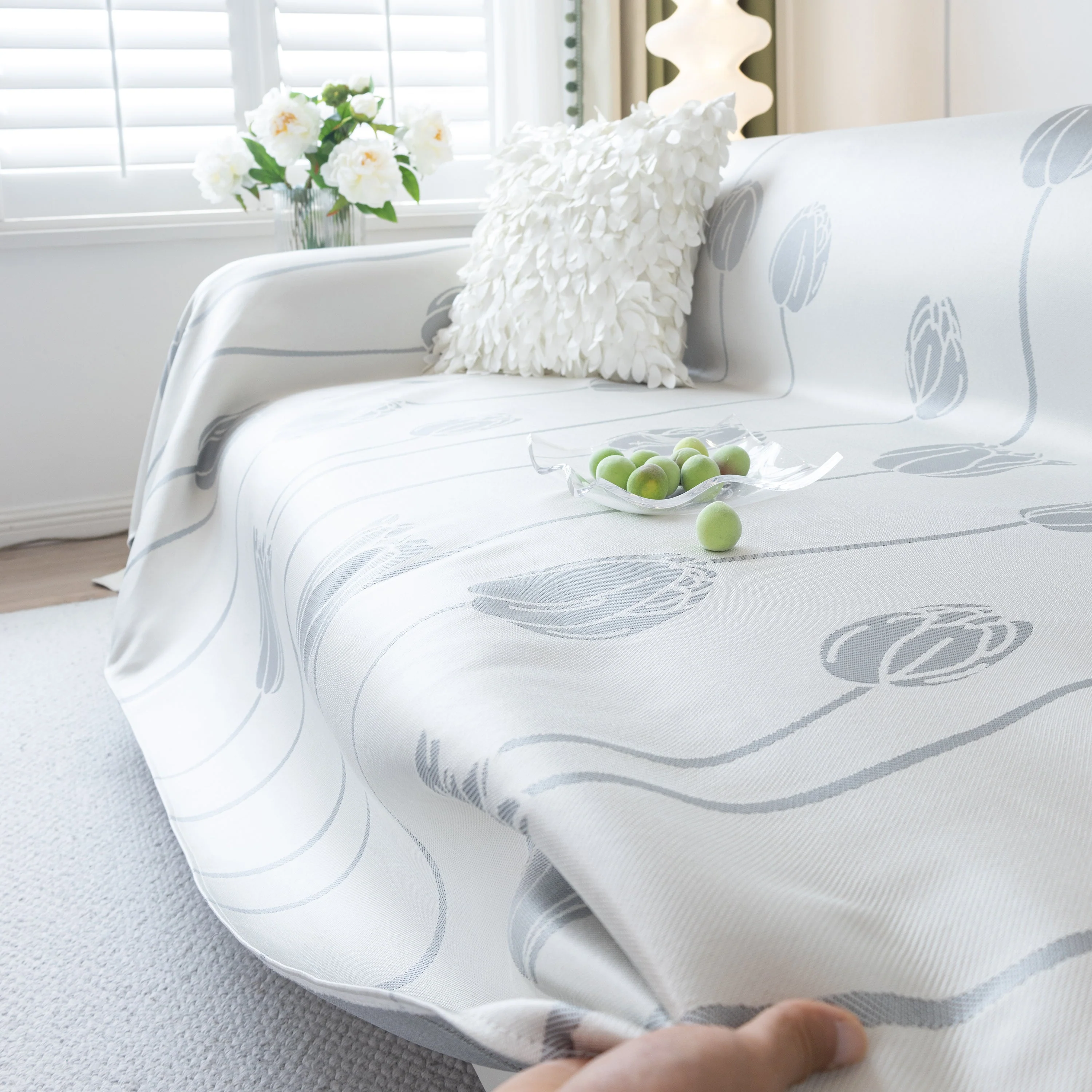 Cozy Cooling Tulip Sofa Throw Covers, Decorative & Breathable Couch Cover, Elegant Couch Protector - Image 19