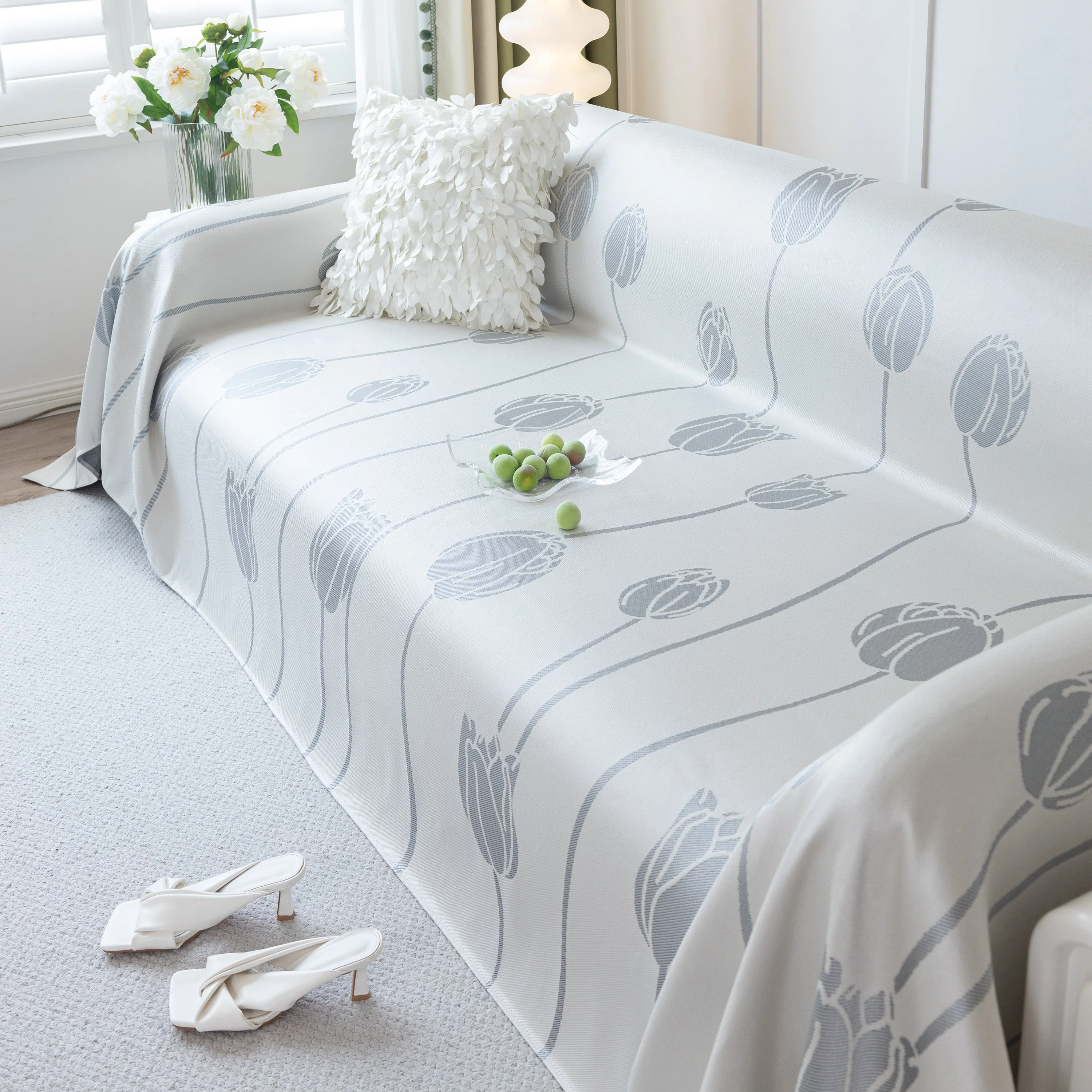 Cozy Cooling Tulip Sofa Throw Covers, Decorative & Breathable Couch Cover, Elegant Couch Protector - Image 21