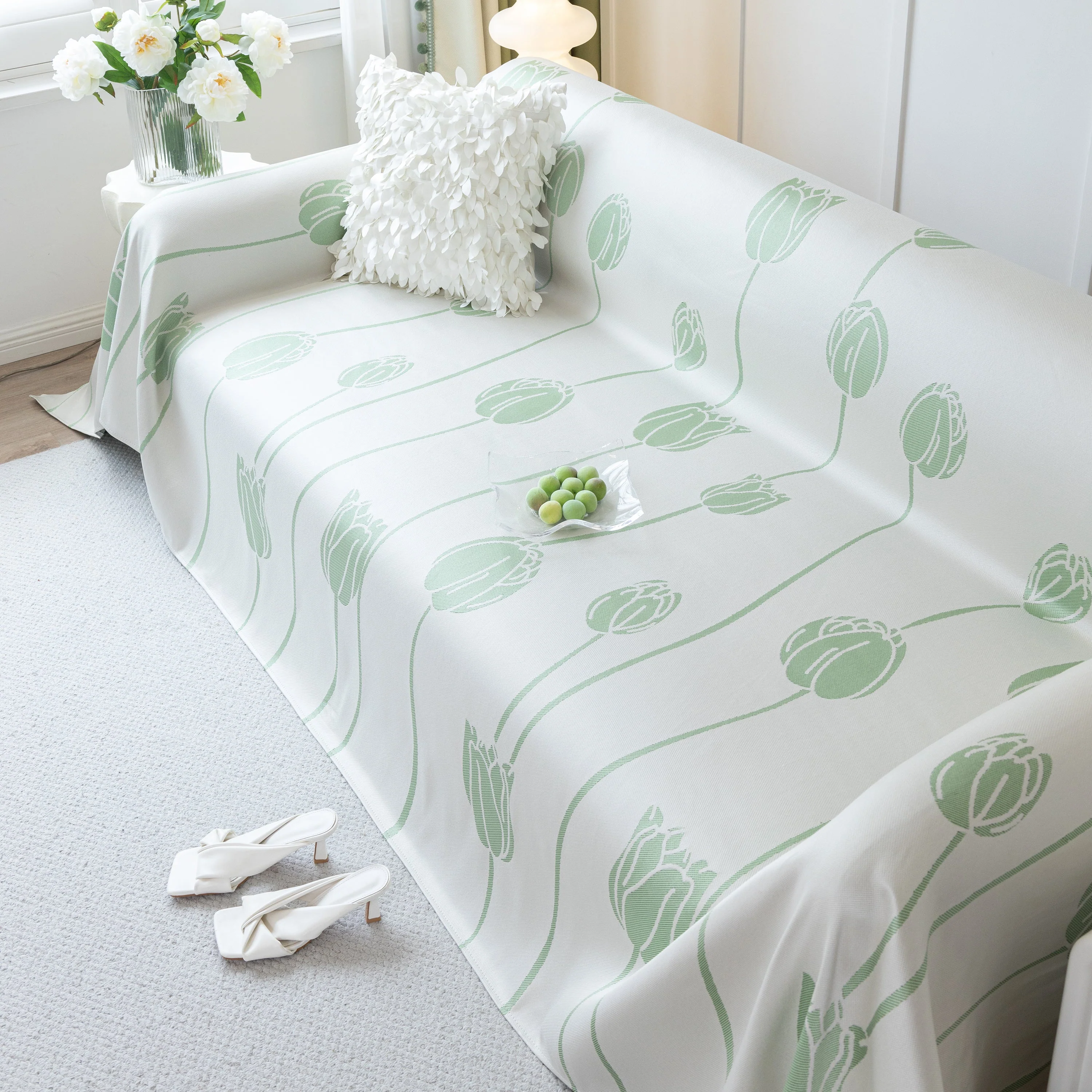 Cozy Cooling Tulip Sofa Throw Covers, Decorative & Breathable Couch Cover, Elegant Couch Protector - Image 32