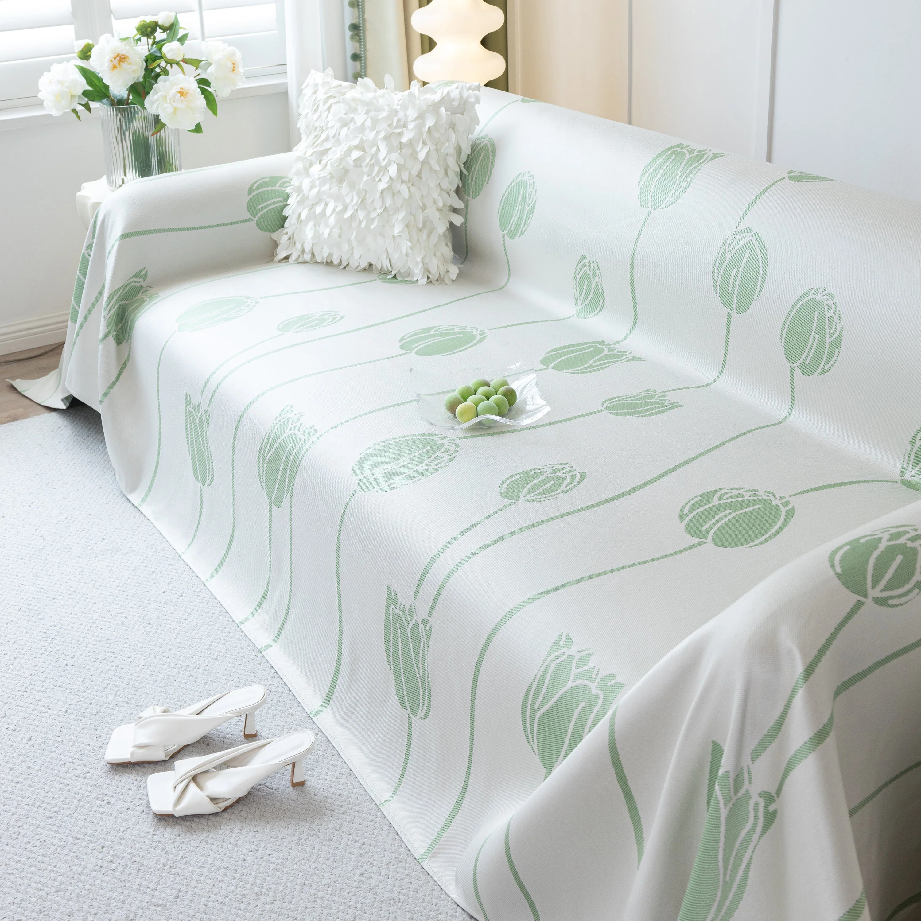 Cozy Cooling Tulip Sofa Throw Covers, Decorative & Breathable Couch Cover, Elegant Couch Protector - Image 33