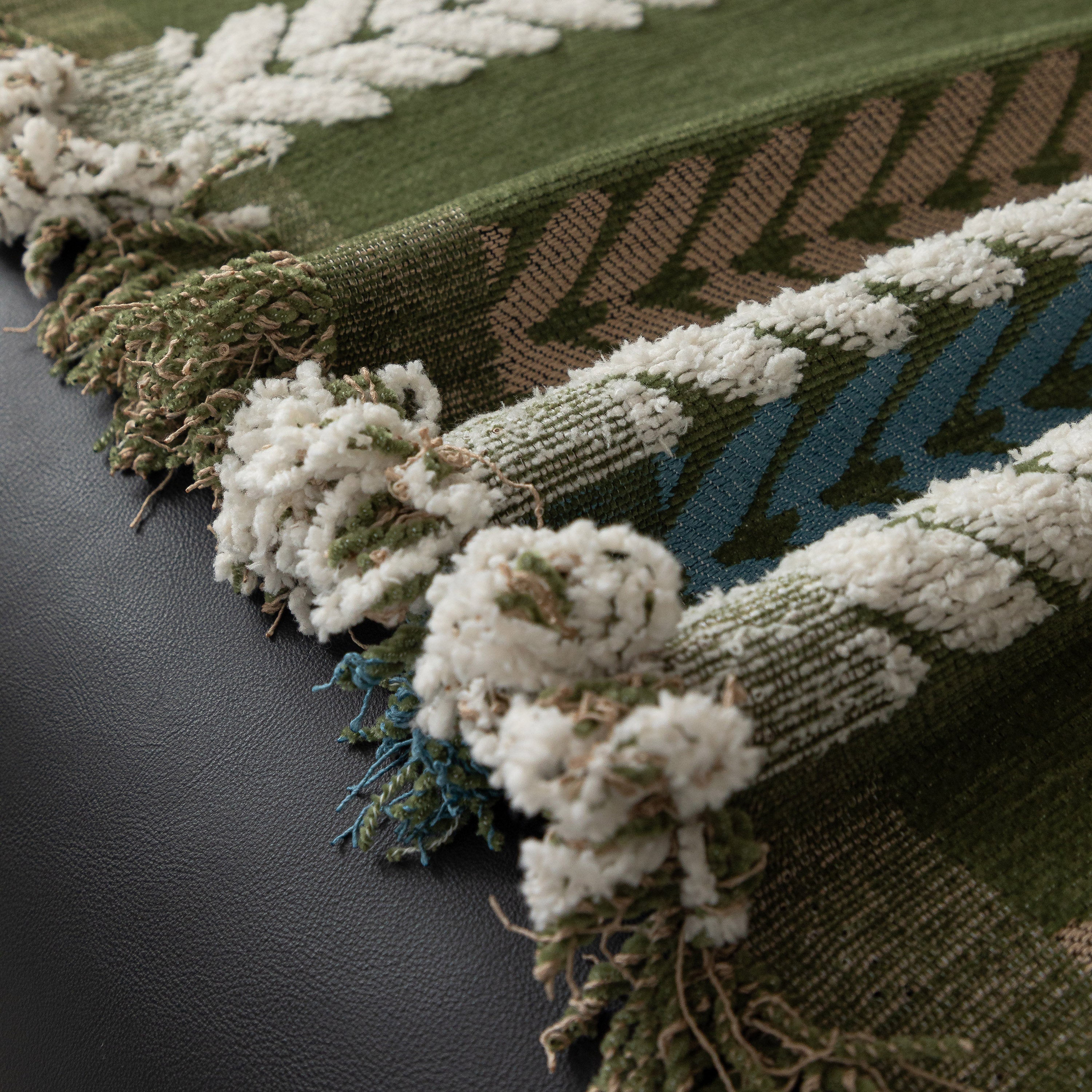 Cozy Decorative Throw Blanket for Couches, Boho Plush Woven Sofa Cover with Stripes - Image 87