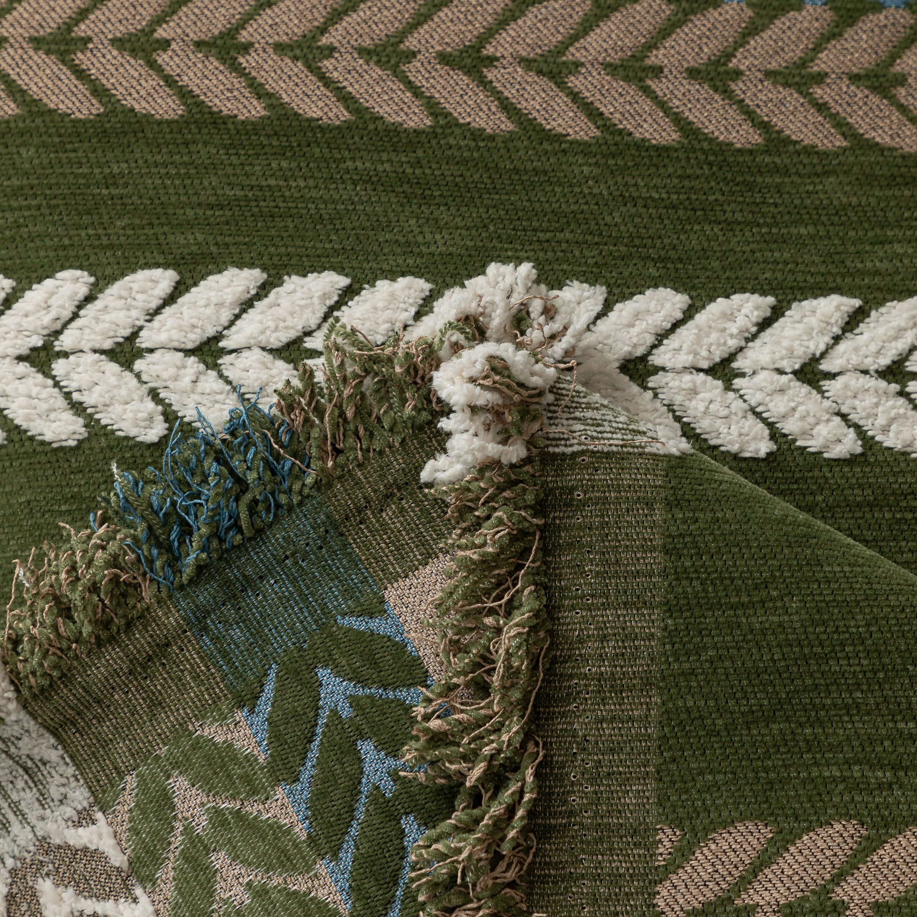 Cozy Decorative Throw Blanket for Couches, Boho Plush Woven Sofa Cover with Stripes - Image 88