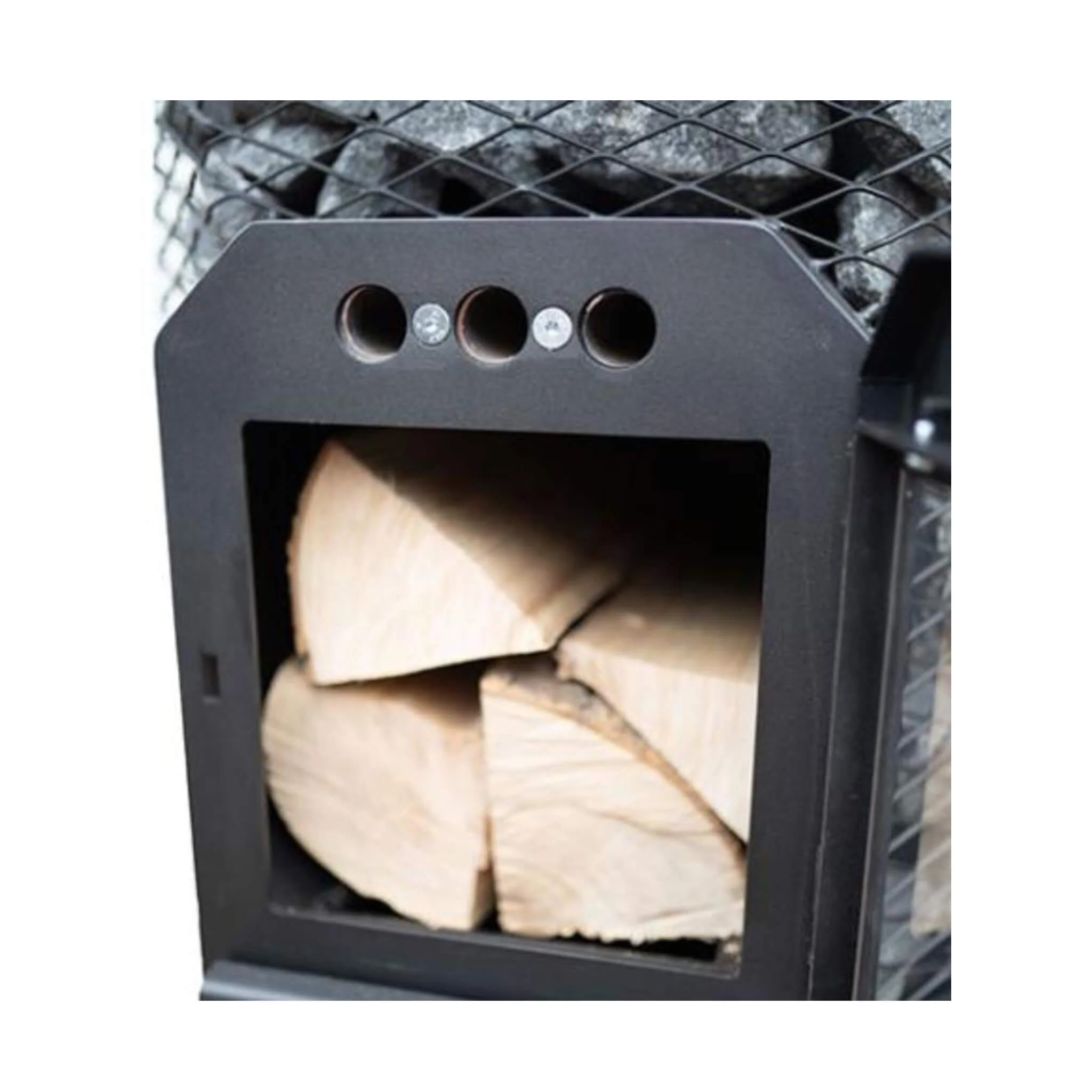 Cozy Heat O Thru-Wall Wood Burning Sauna Stove With Sauna Stones [COZY O-TW] (SAK93612) - Image 6