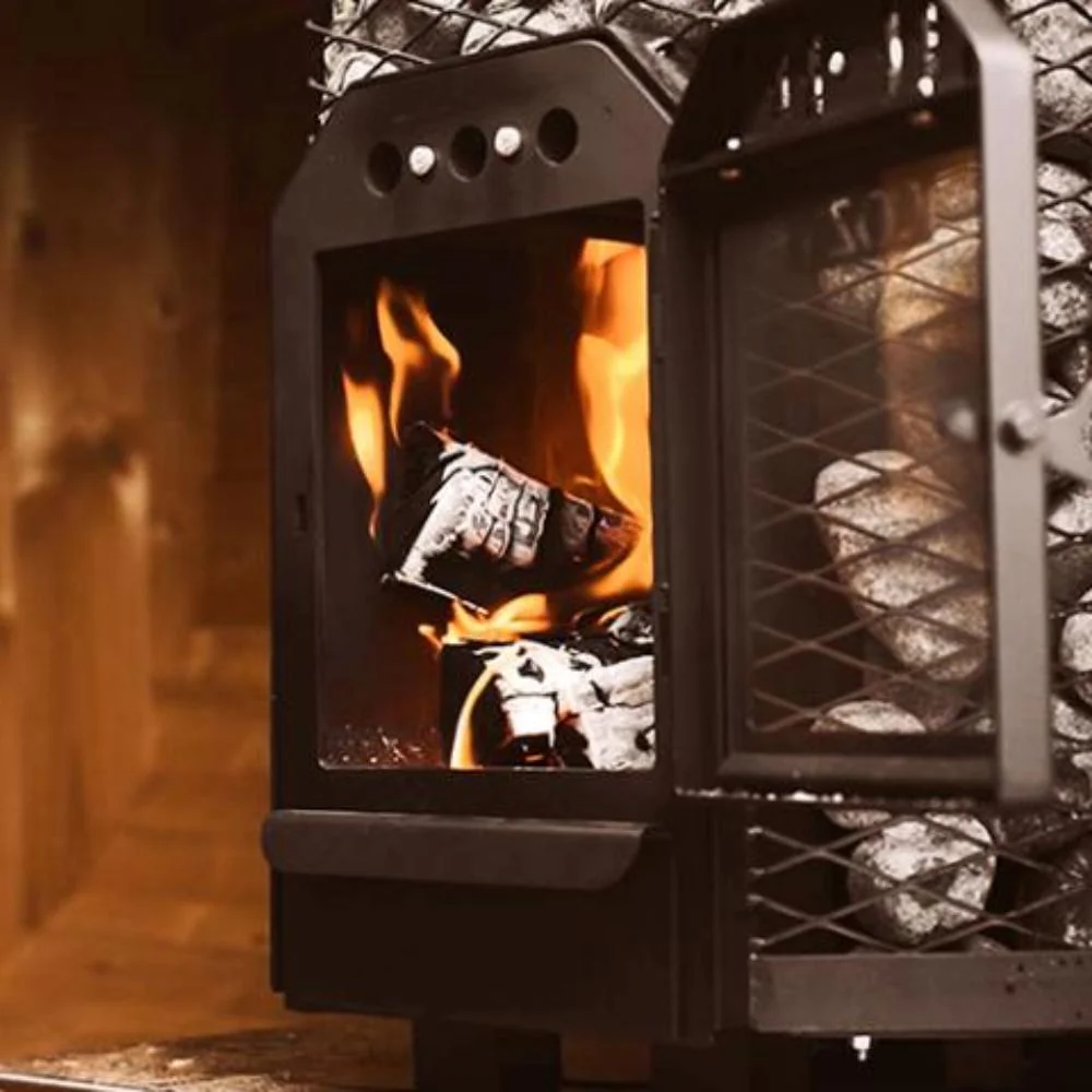 Cozy Heat O Thru-Wall Wood Burning Sauna Stove With Sauna Stones [COZY O-TW] (SAK93612) - Image 7