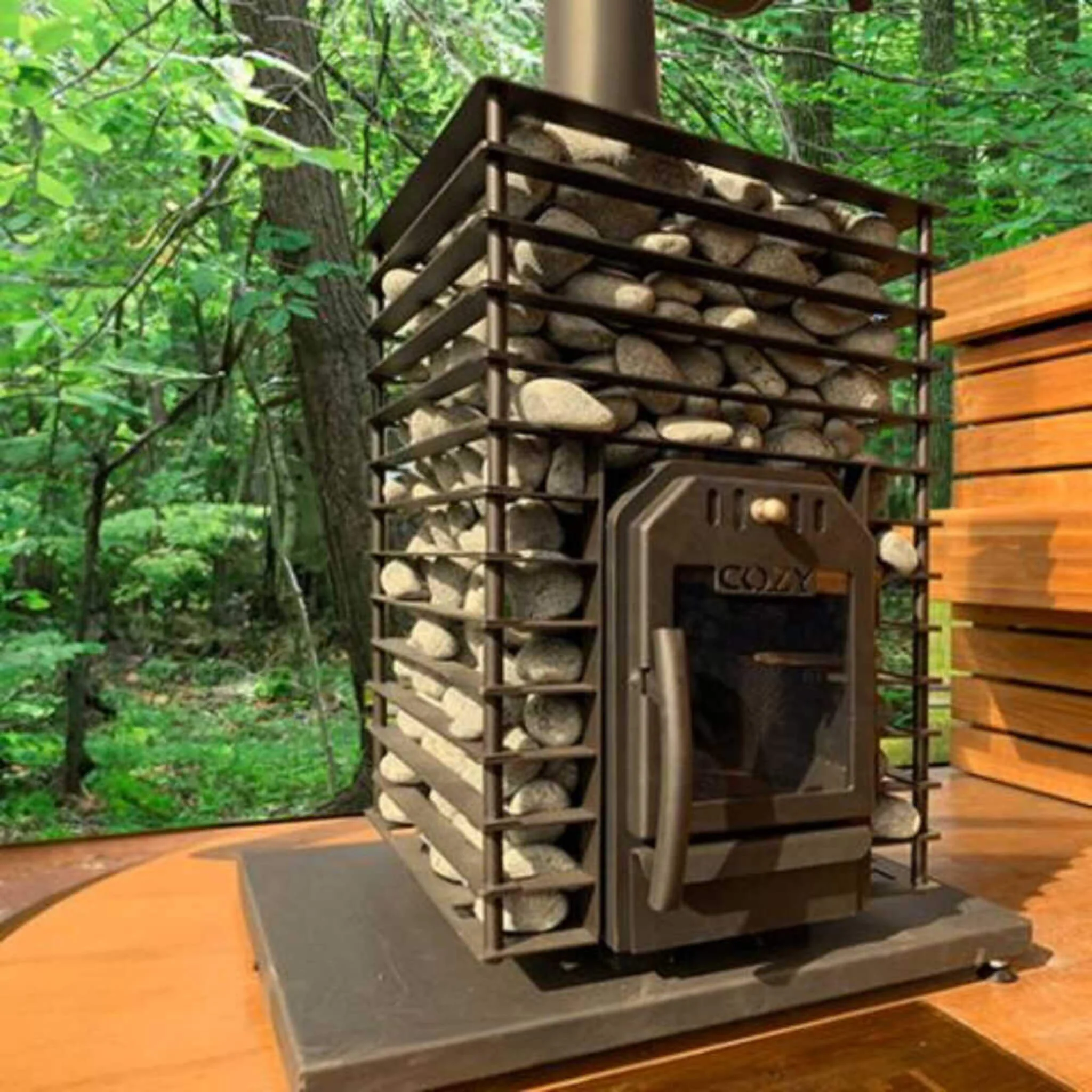 Cozy Heat Quattro Wood-Fired Sauna Stove With Sauna Stones [COZY QUATTRO] (SAK23947) - Image 3