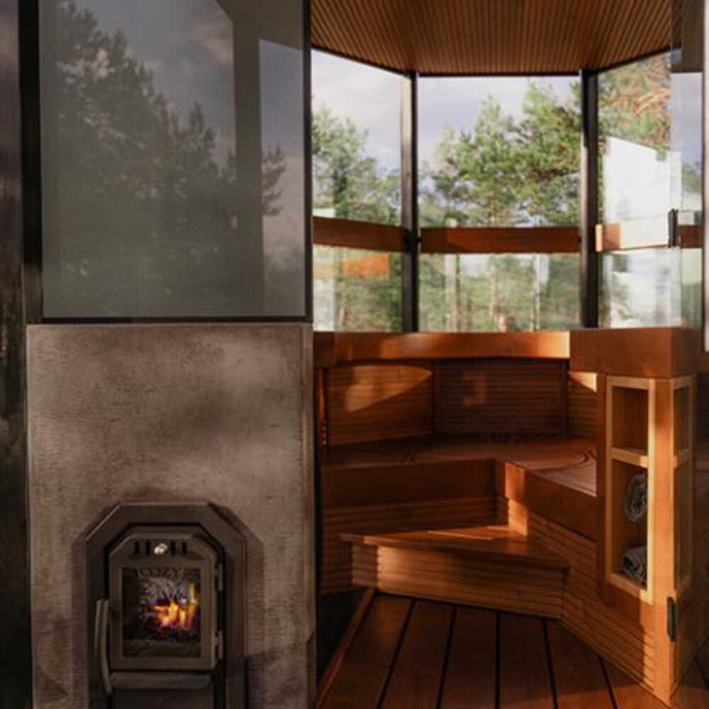 Cozy Heat SW Thru-Wall Wood Burning Sauna Stove With Sauna Stones [COZY SW-TW] (SAK69342) - Image 11