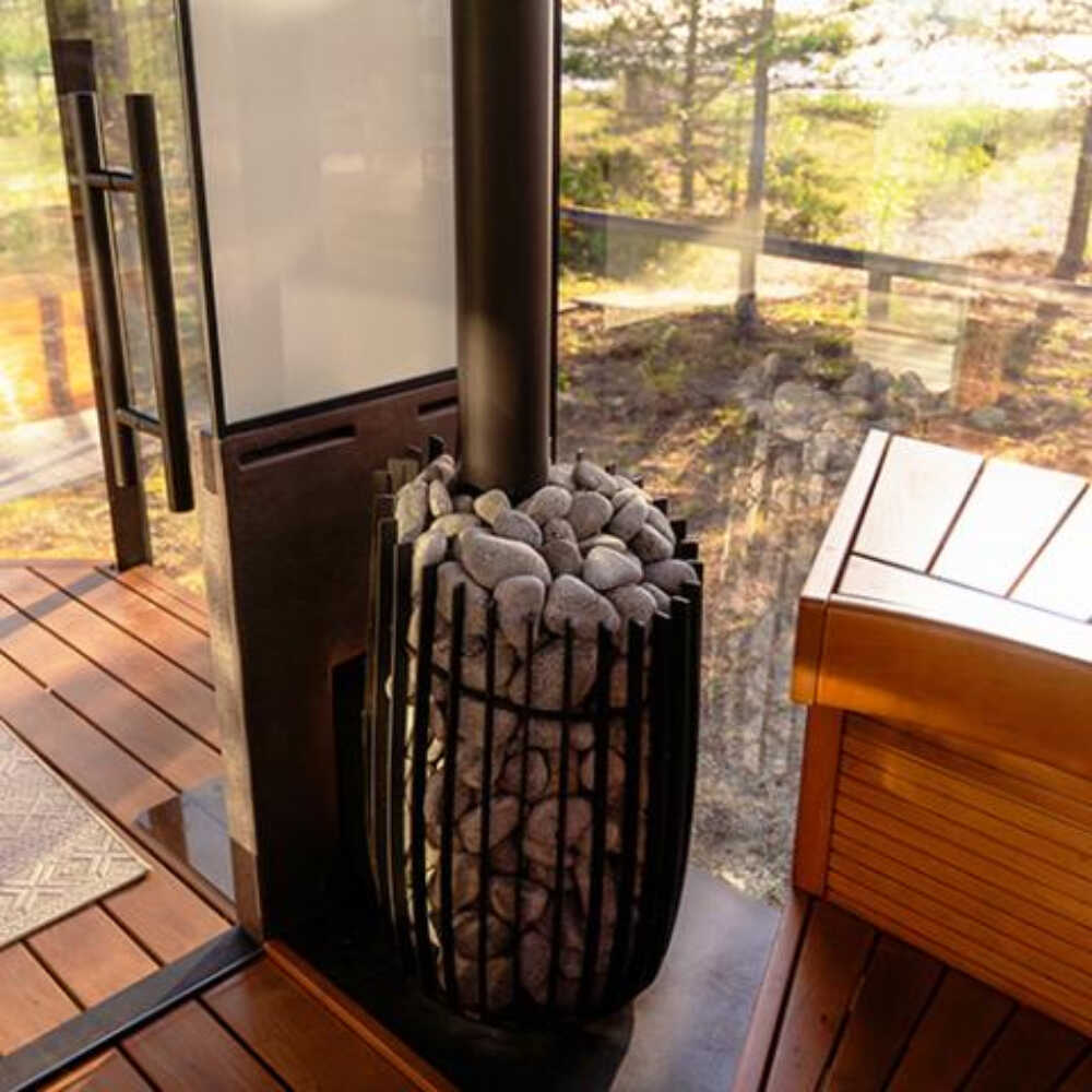 Cozy Heat SW Thru-Wall Wood Burning Sauna Stove With Sauna Stones [COZY SW-TW] (SAK69342) - Image 3