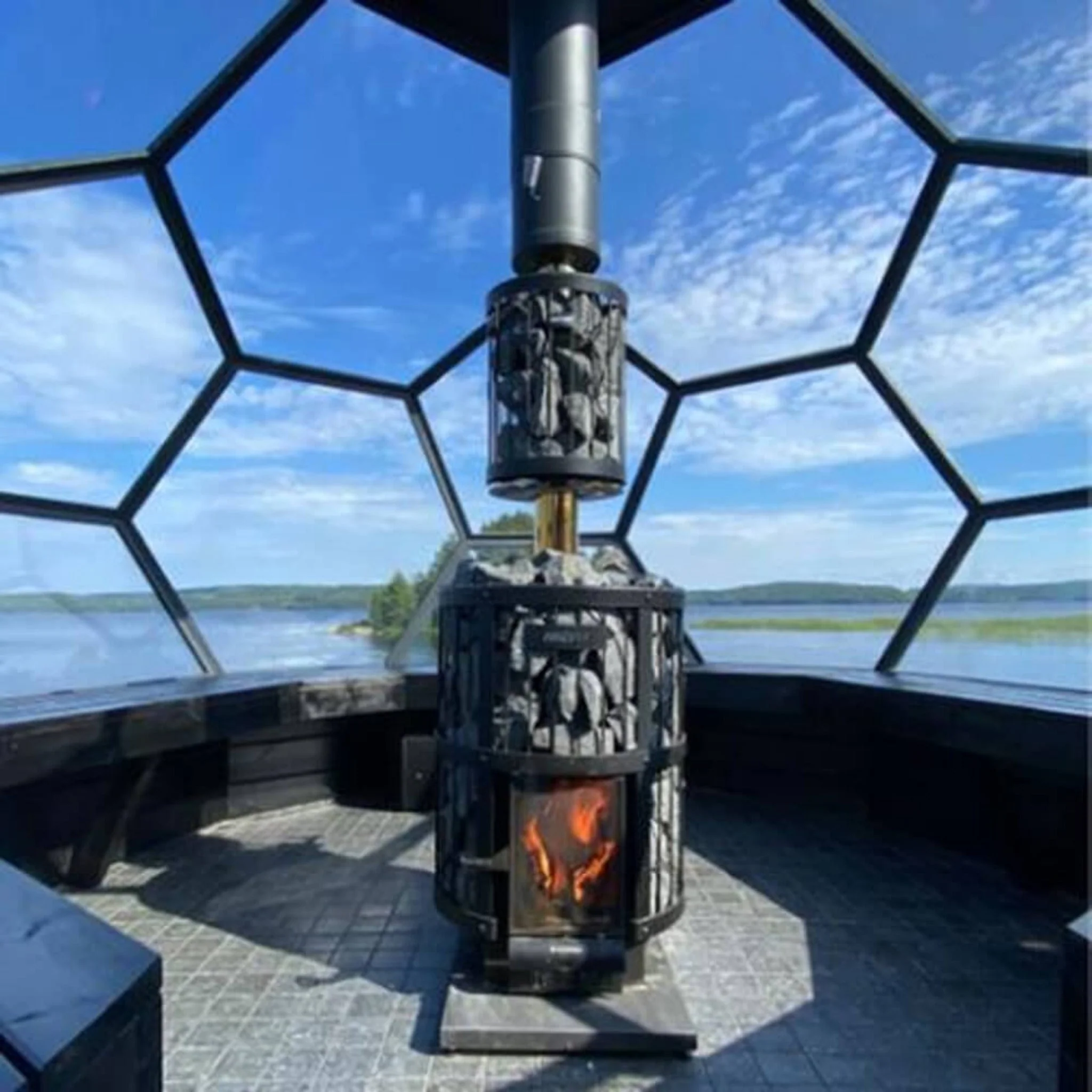 Cozy Heat Wood-Burning Floor Mount Sauna Stove With Chimney Kit And Sauna Stones [COZY] (SAK57382) - Image 16