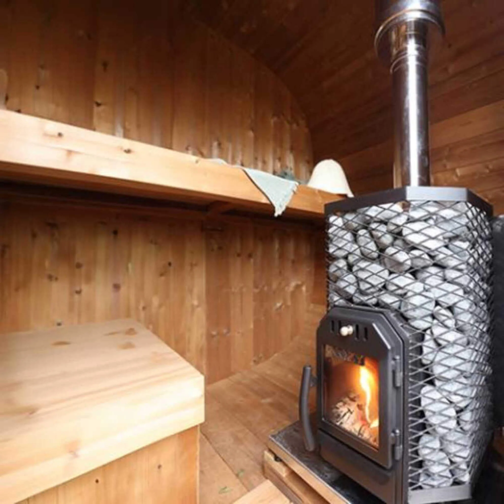 Cozy Heat Wood-Burning Floor Mount Sauna Stove With Chimney Kit And Sauna Stones [COZY] (SAK57382) - Image 7