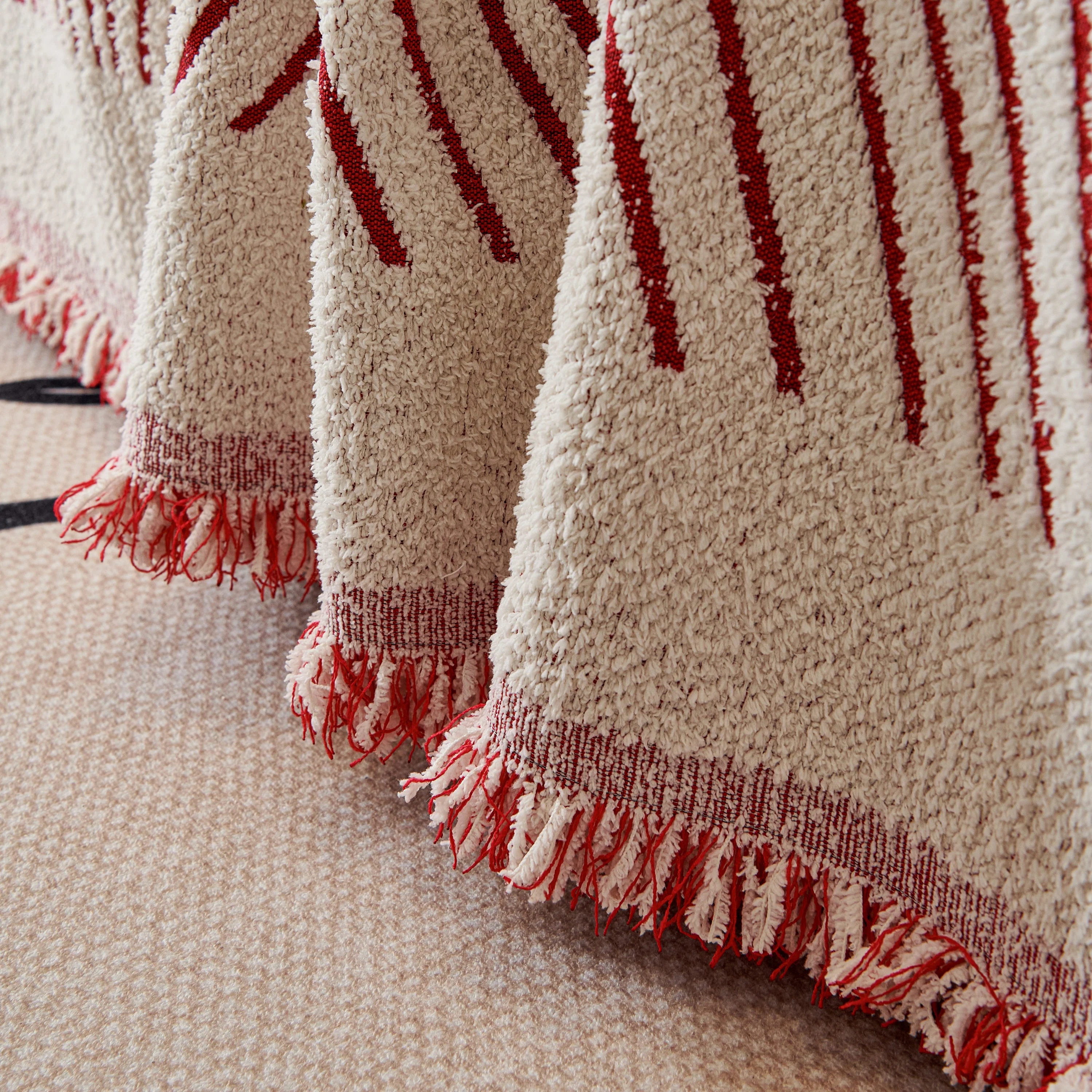 Cozy Striped Sofa Throw Blanket L Shaped Sectional Couch Covers Luxury Throws for Sofas - Image 7