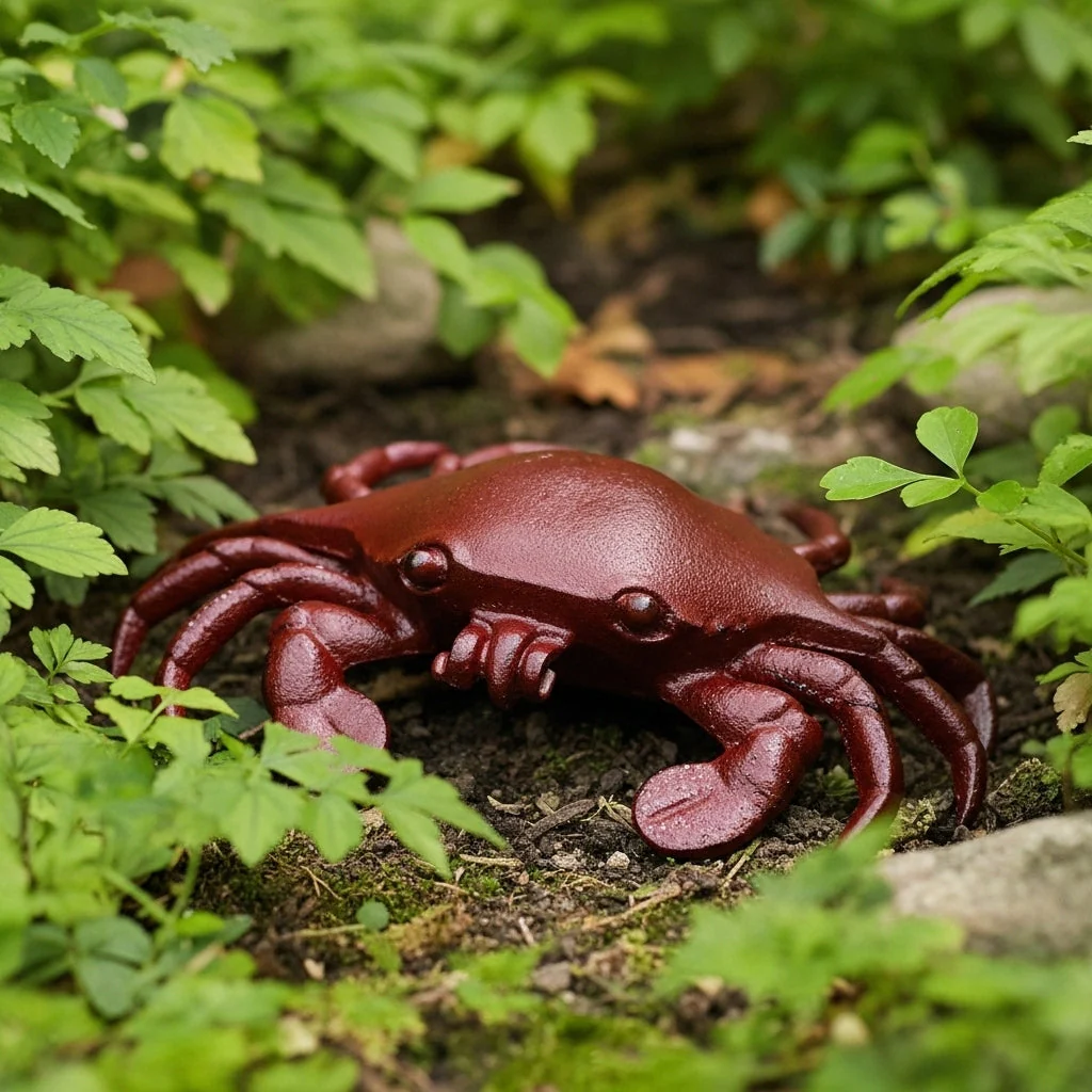Crab Key Hider Cast Iron Coastal Outdoor Decor - Image 2