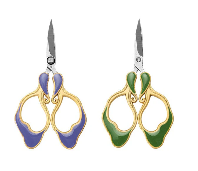 Craft Scissors for Felting & Embroidery Wizardi F07-M13-1-purple-green - Image 2