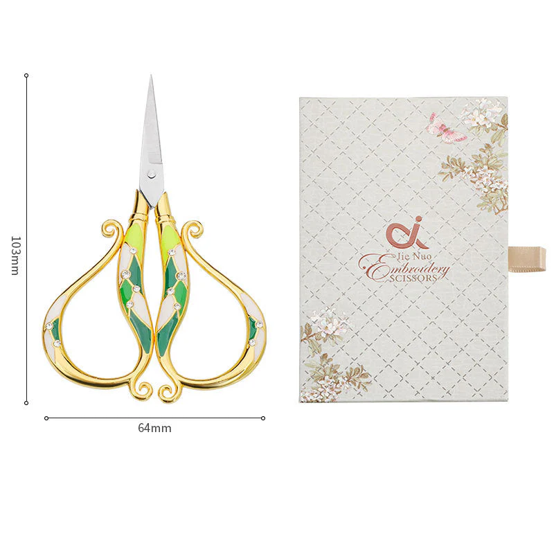 Craft Scissors for Felting & Embroidery Wizardi F07-M13-2-green