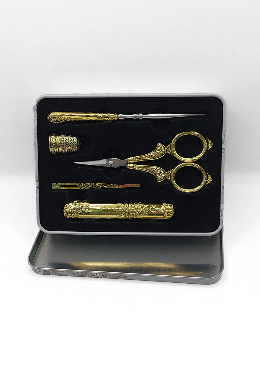 Craft Scissors for Felting & Embroidery Wizardi F07-M13-4-gold - Image 2