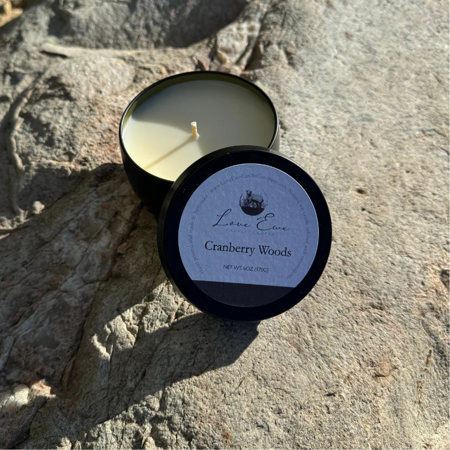 Cranberry Woods Scented Candle | 6 oz | Love Ewe Candle Company - Image 2