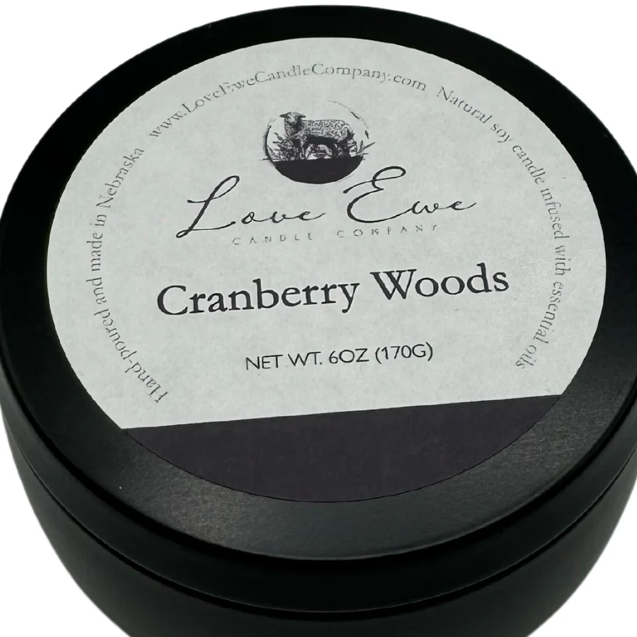 Cranberry Woods Scented Candle | 6 oz | Love Ewe Candle Company - Image 4
