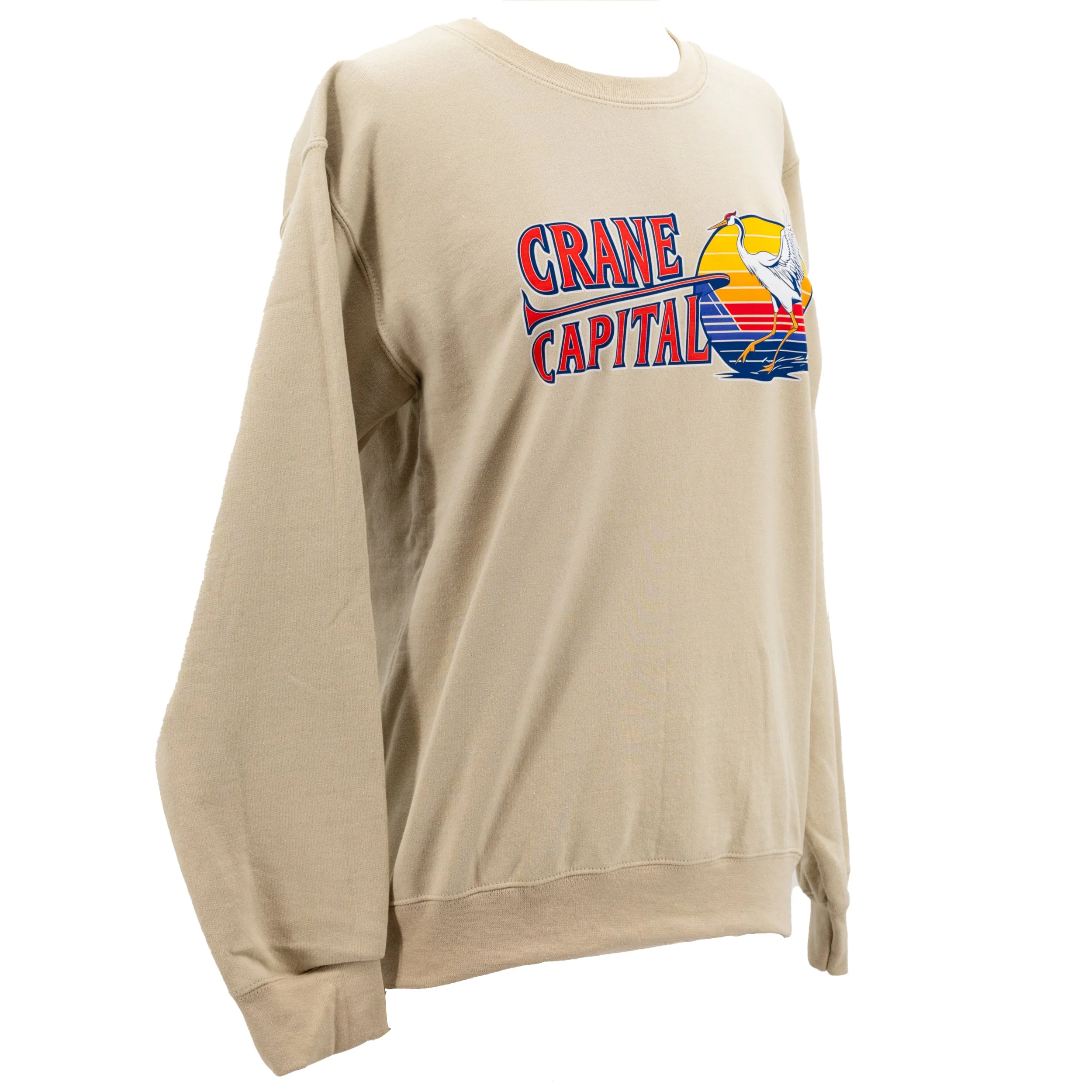 Crane Capital Crewneck | Cream | Double Play Apparel & Engraving LLC - Image 2