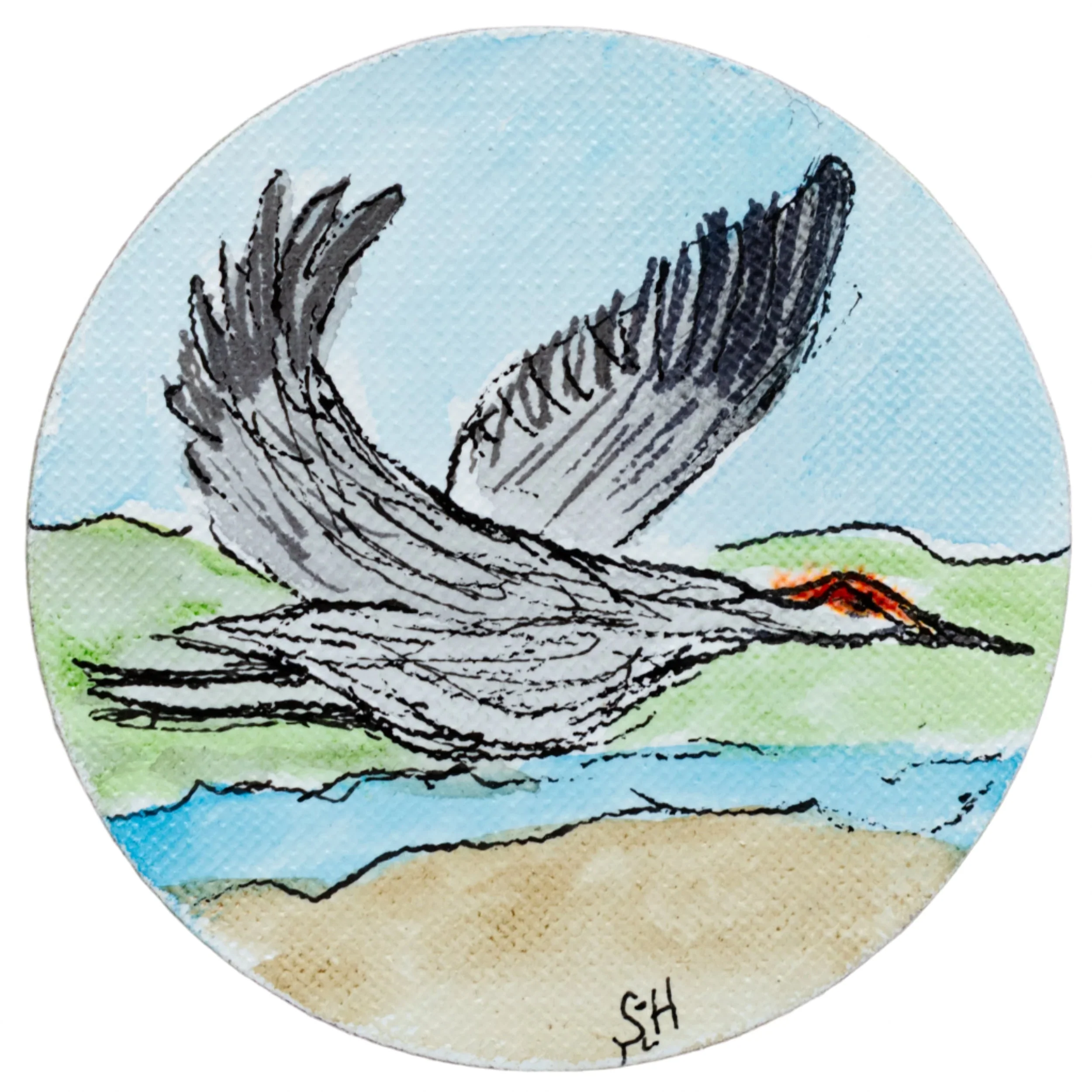 Crane Magnet | Multiple Designs | Hand-Painted | Sheryll Hickman Art - Image 2