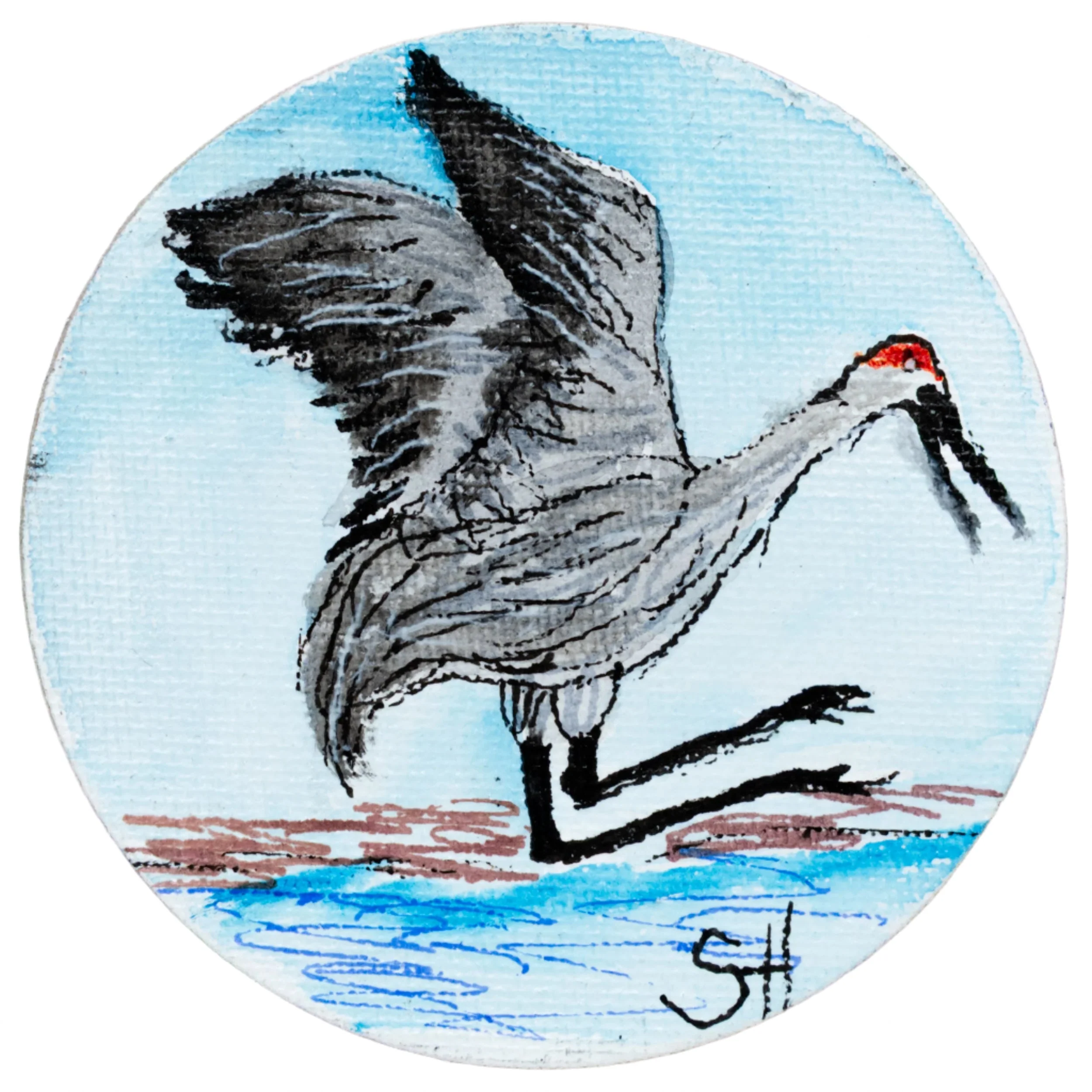 Crane Magnet | Multiple Designs | Hand-Painted | Sheryll Hickman Art - Image 3