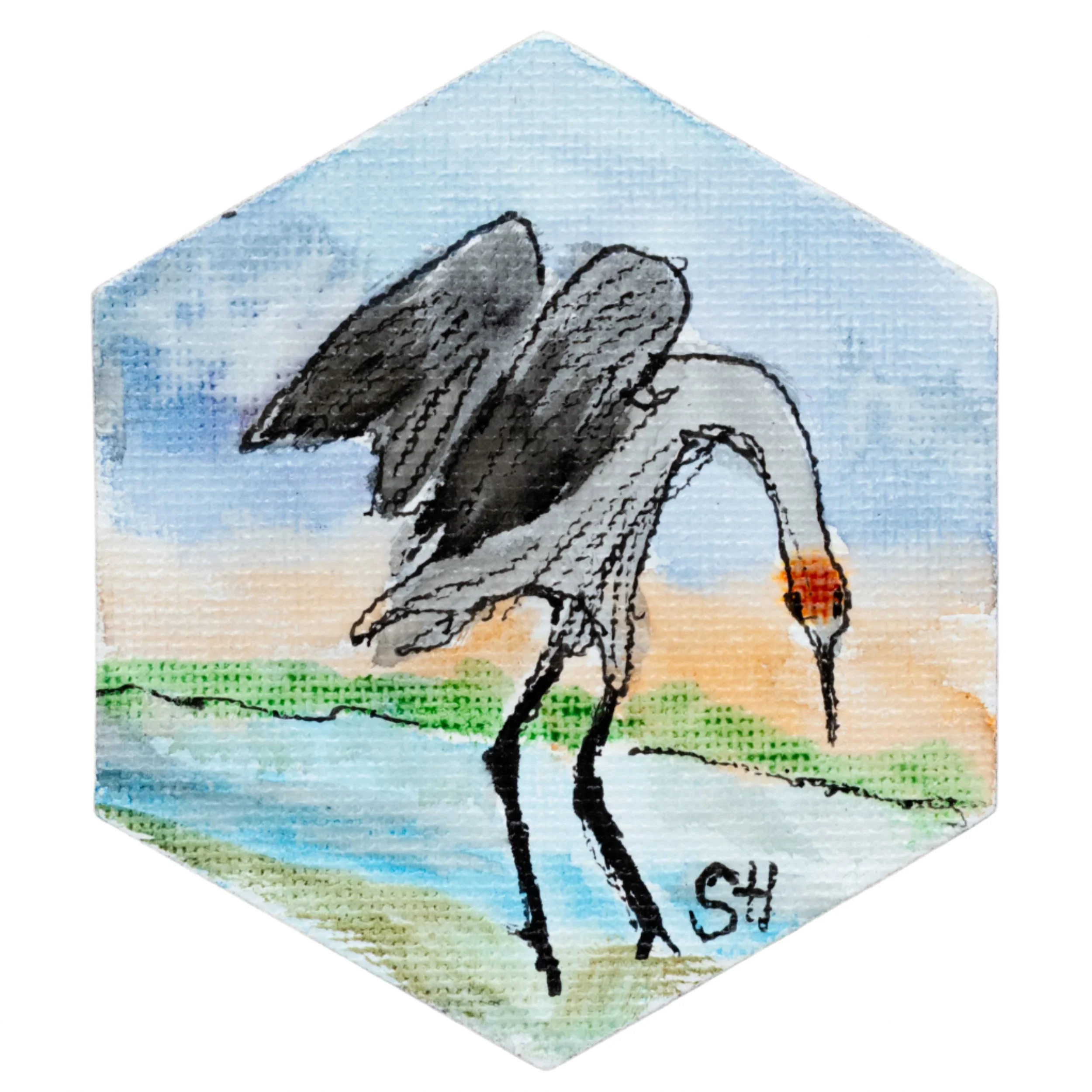 Crane Magnet | Multiple Designs | Hand-Painted | Sheryll Hickman Art - Image 8