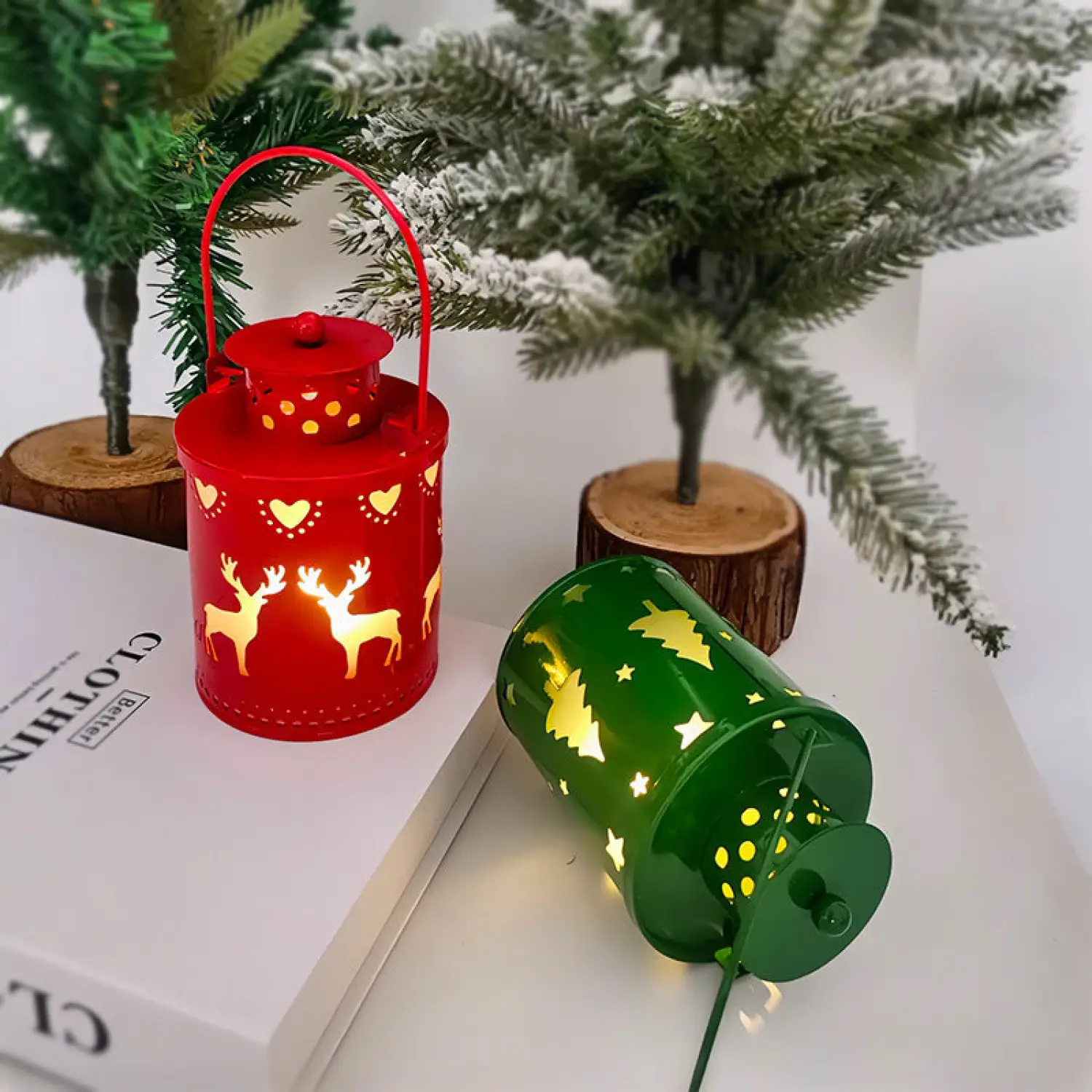 Creative Candle Lights Lantern with LED for Christmas & Holiday Decoration - Image 4