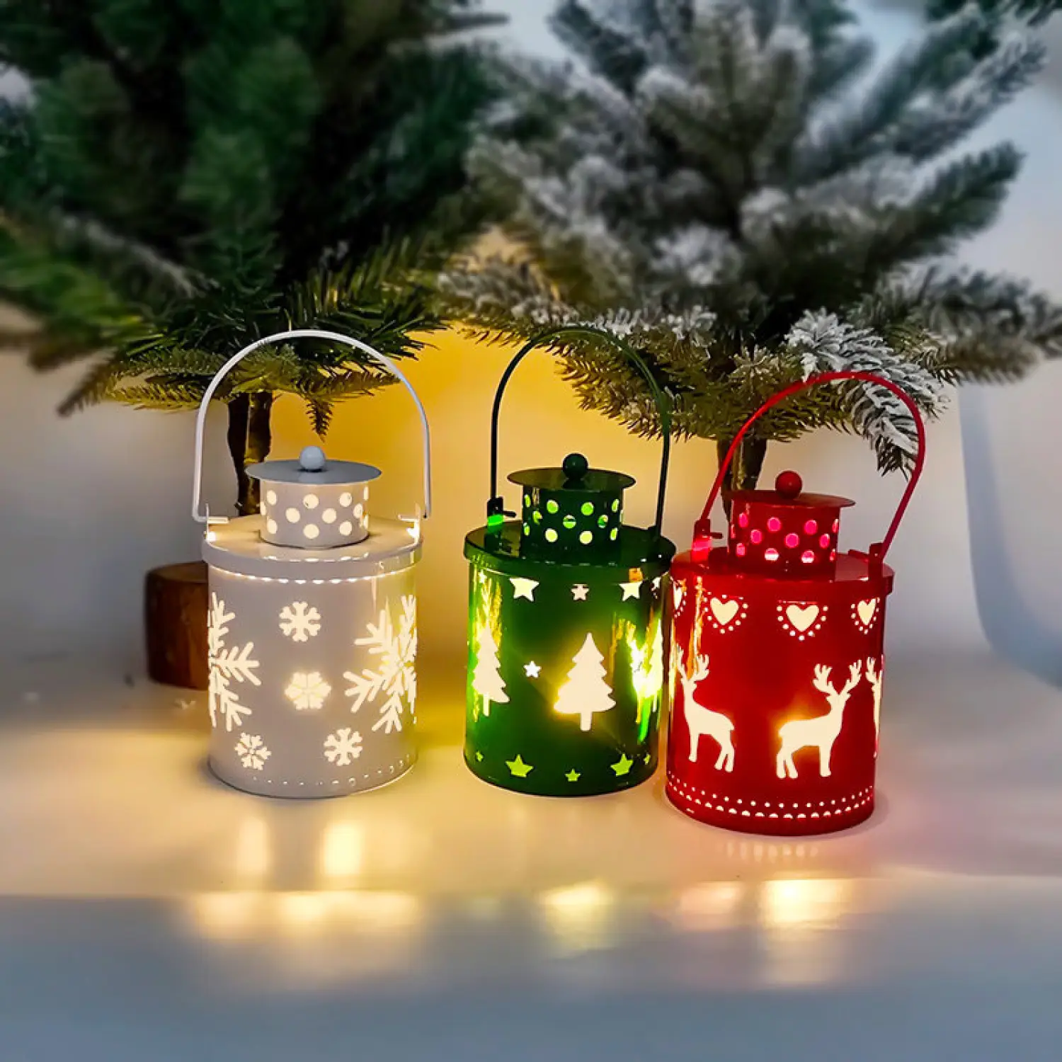 Creative Candle Lights Lantern with LED for Christmas & Holiday Decoration - Image 5