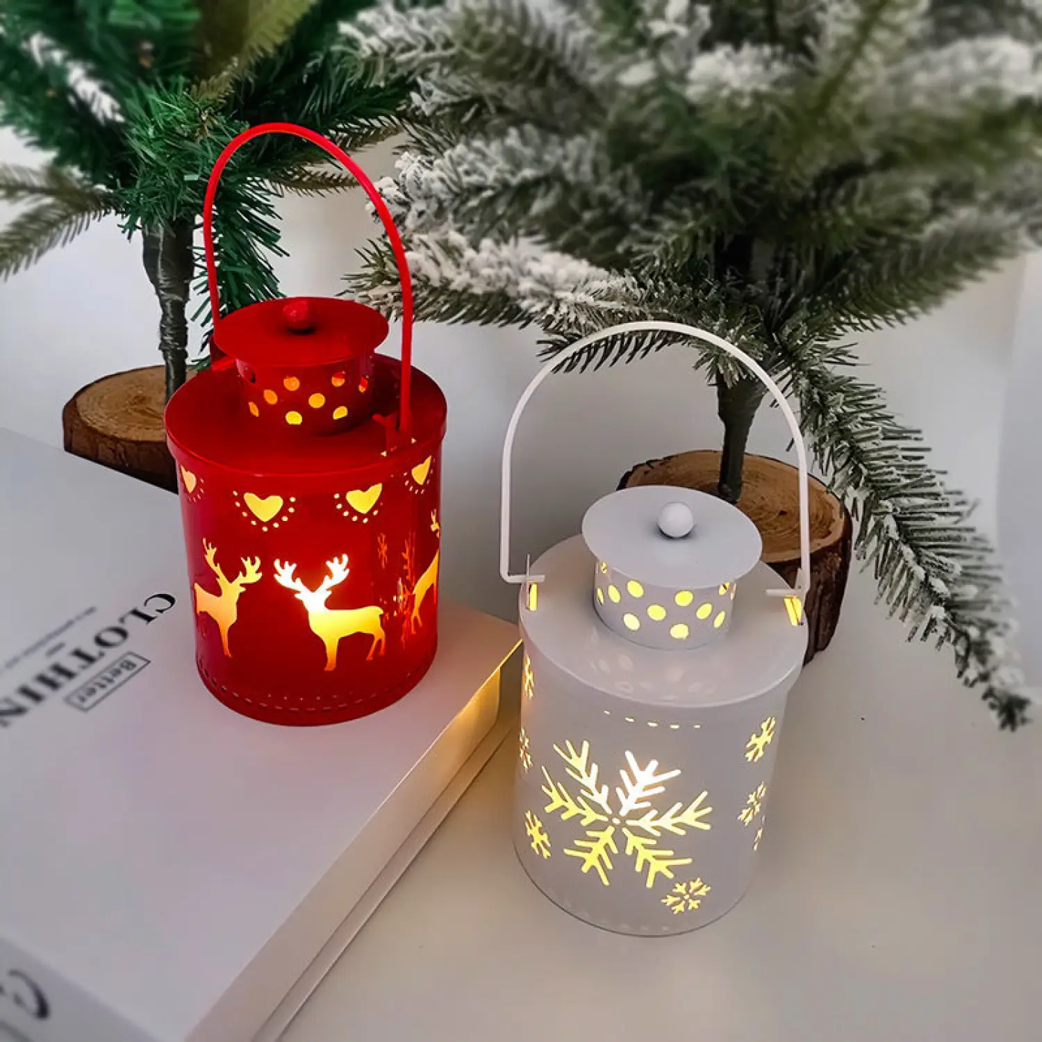 Creative Candle Lights Lantern with LED for Christmas & Holiday Decoration - Image 6