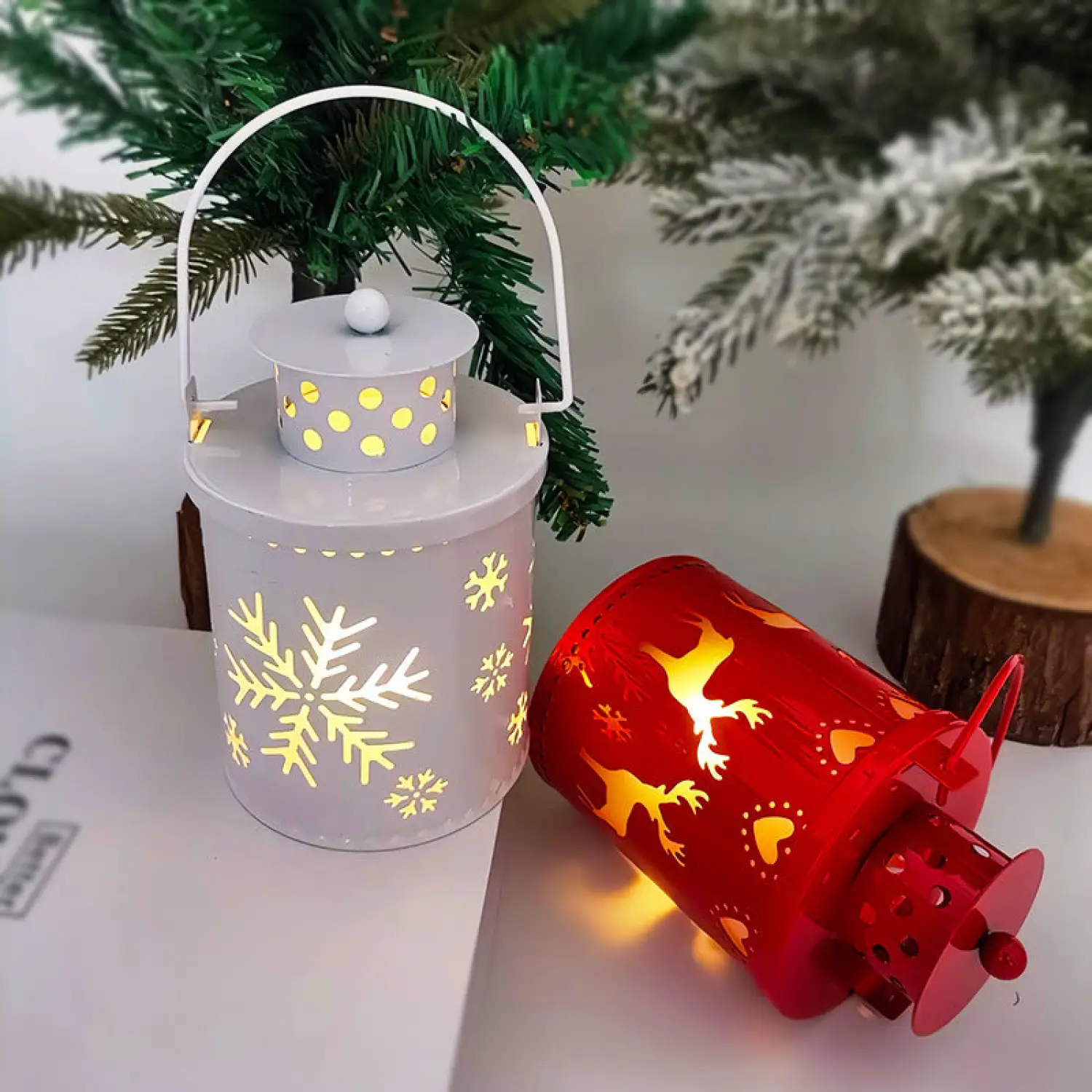 Creative Candle Lights Lantern with LED for Christmas & Holiday Decoration - Image 7