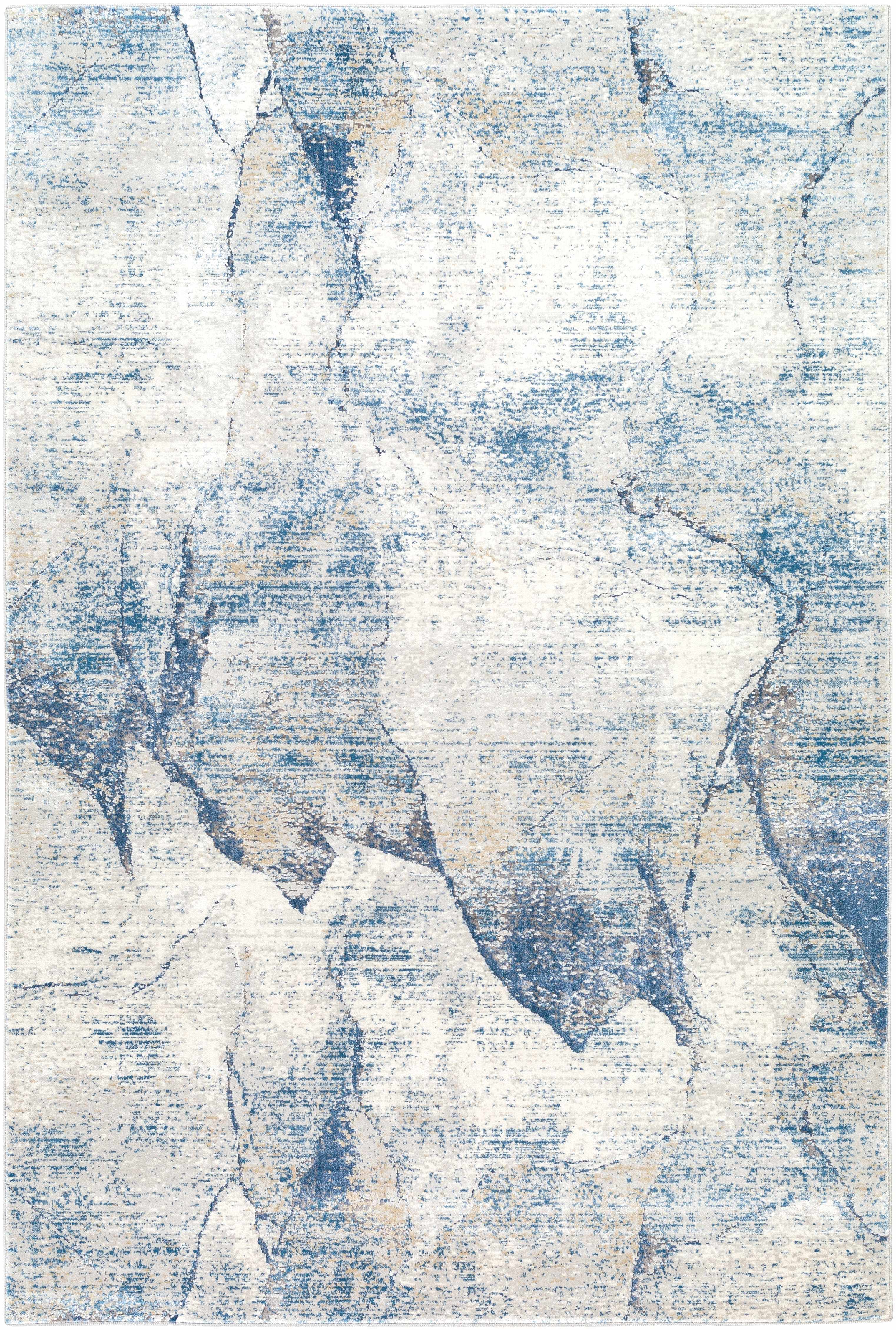 Creighton Blue Marble Textured Luxe Rug - Image 13