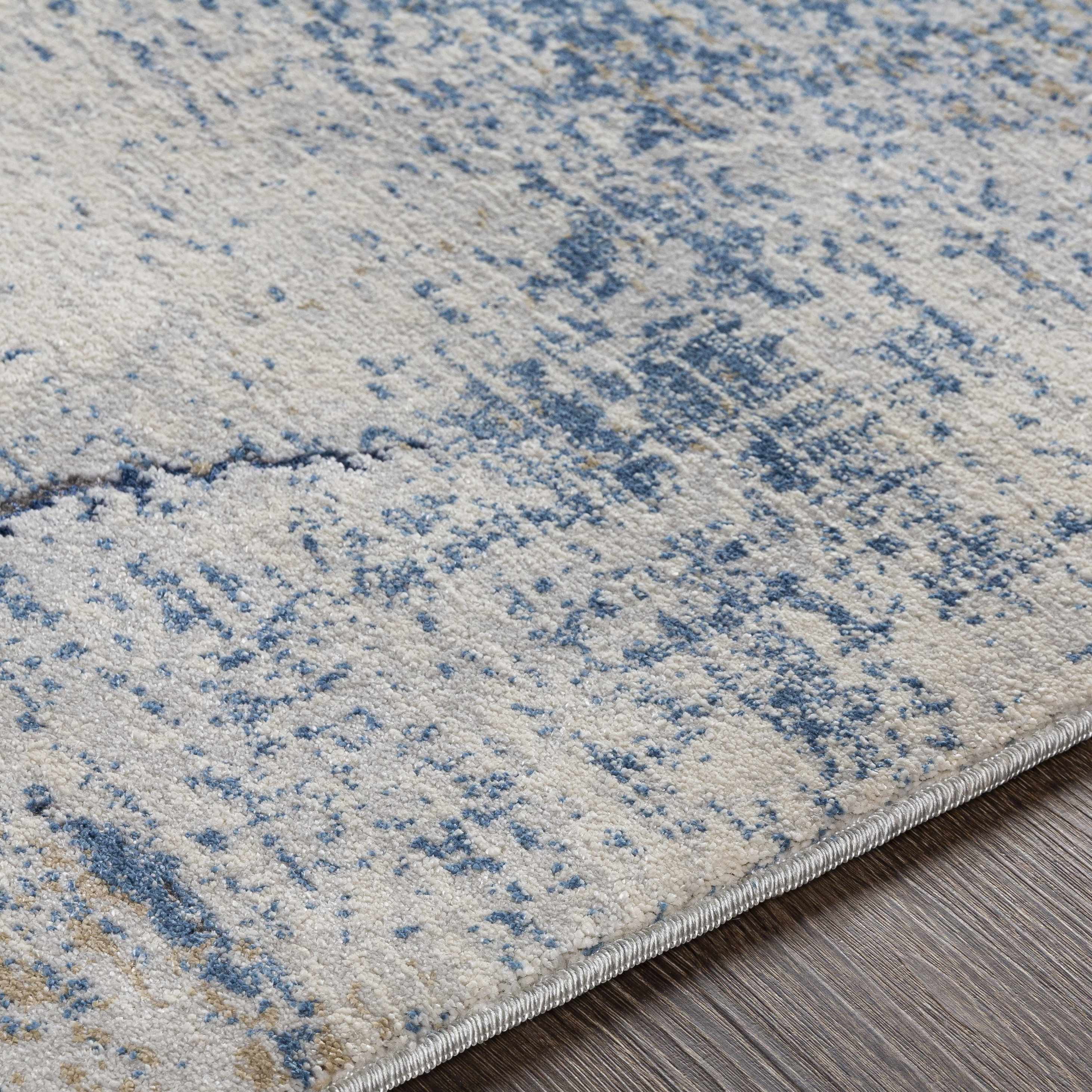 Creighton Blue Marble Textured Luxe Rug - Image 14