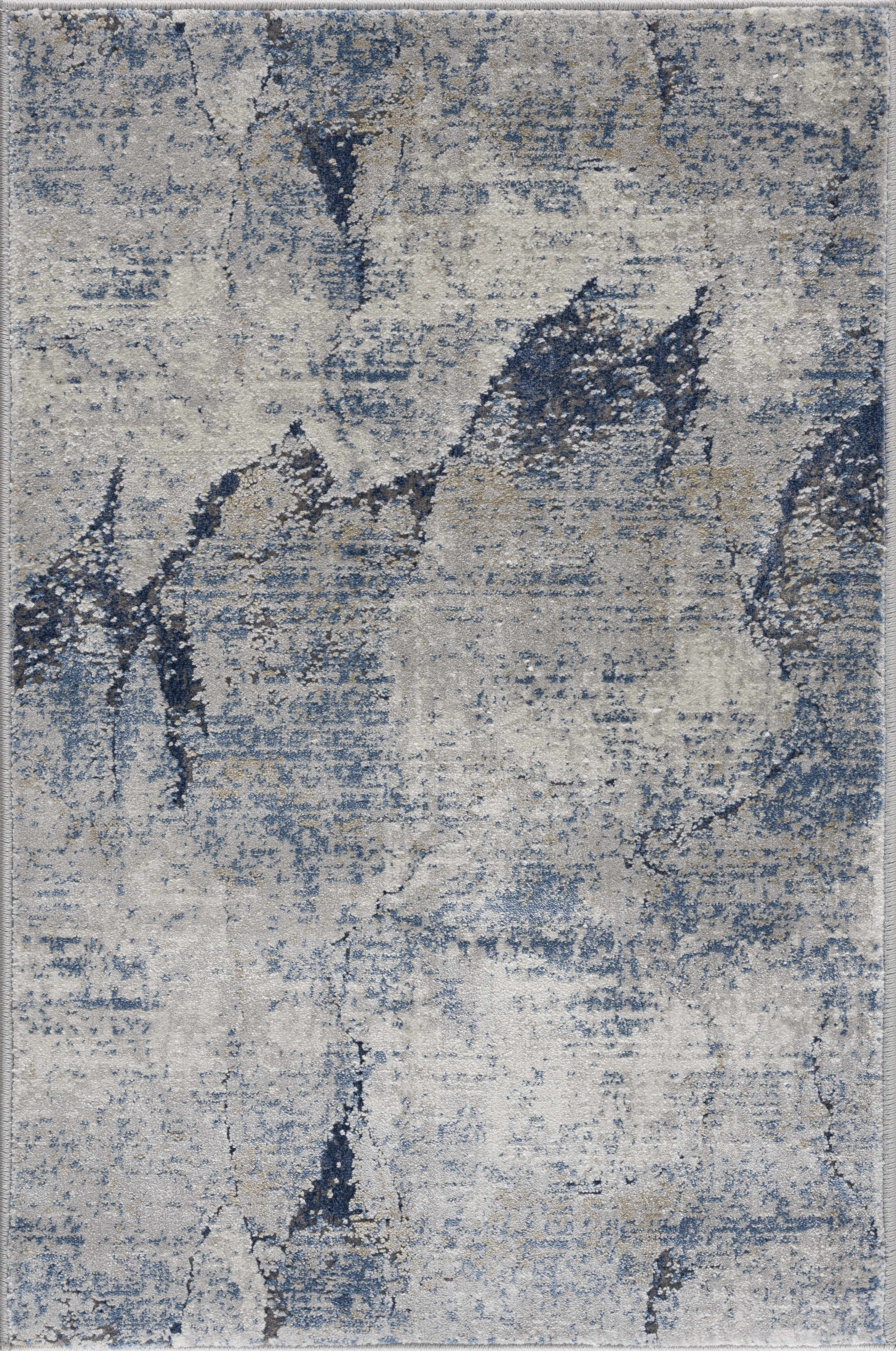 Creighton Blue Marble Textured Luxe Rug - Image 9