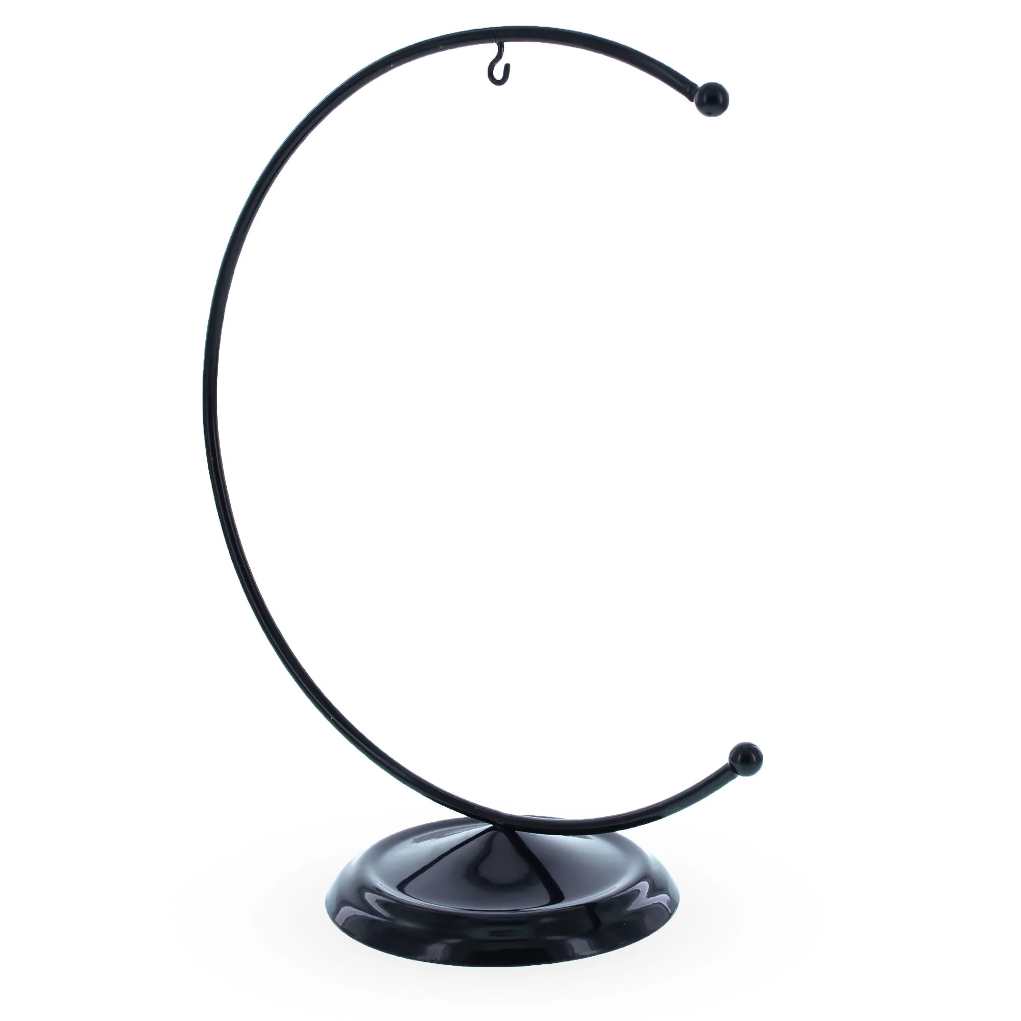 Crescent Moon Black Painted Metal Ornament Display Stand 8.8 Inches (Poland) - Image 4