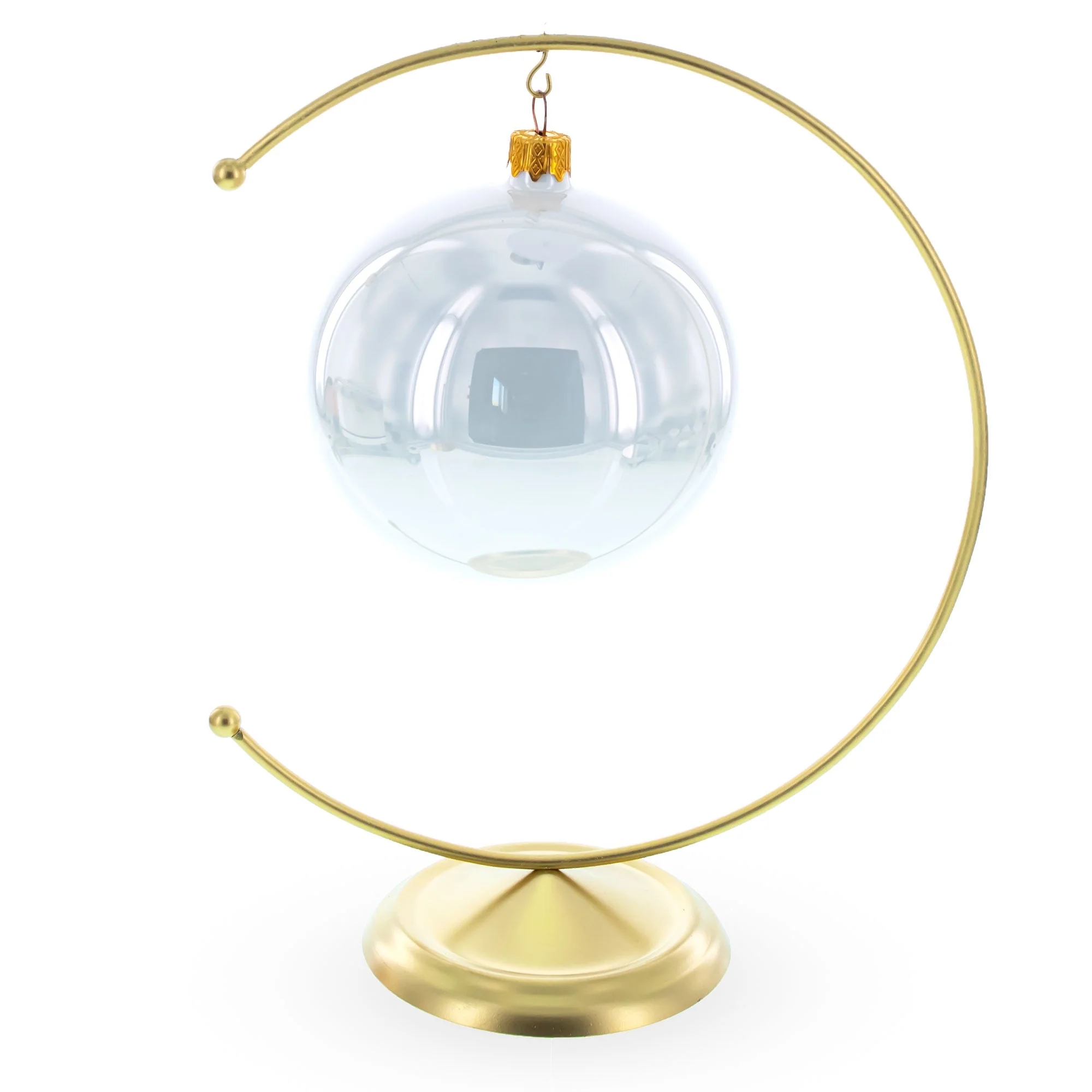 Crescent Moon Gold Metal Ornament Display Stand 8.8 Inches (Poland) - Image 2