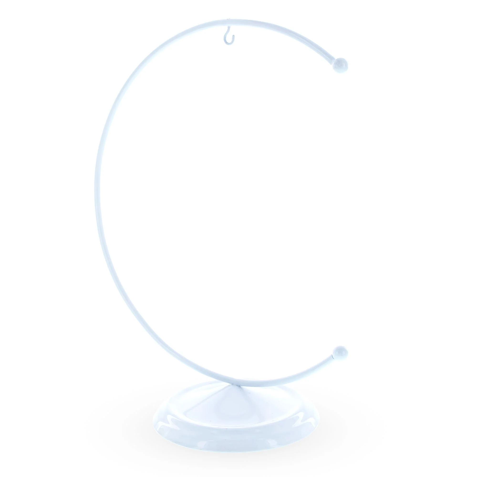 Crescent Moon White Painted Metal Ornament Display Stand 8.8 Inches (Poland) - Image 4