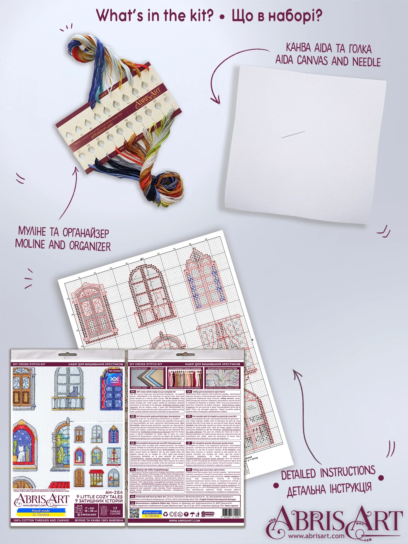 Cross-stitch kit - 9 little cozy tales AH-284 - Image 7