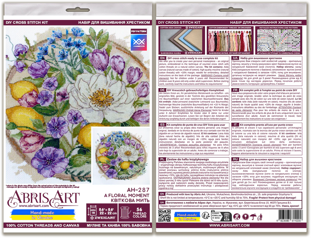 Cross-stitch kit - A floral moment AH-287 - Image 3