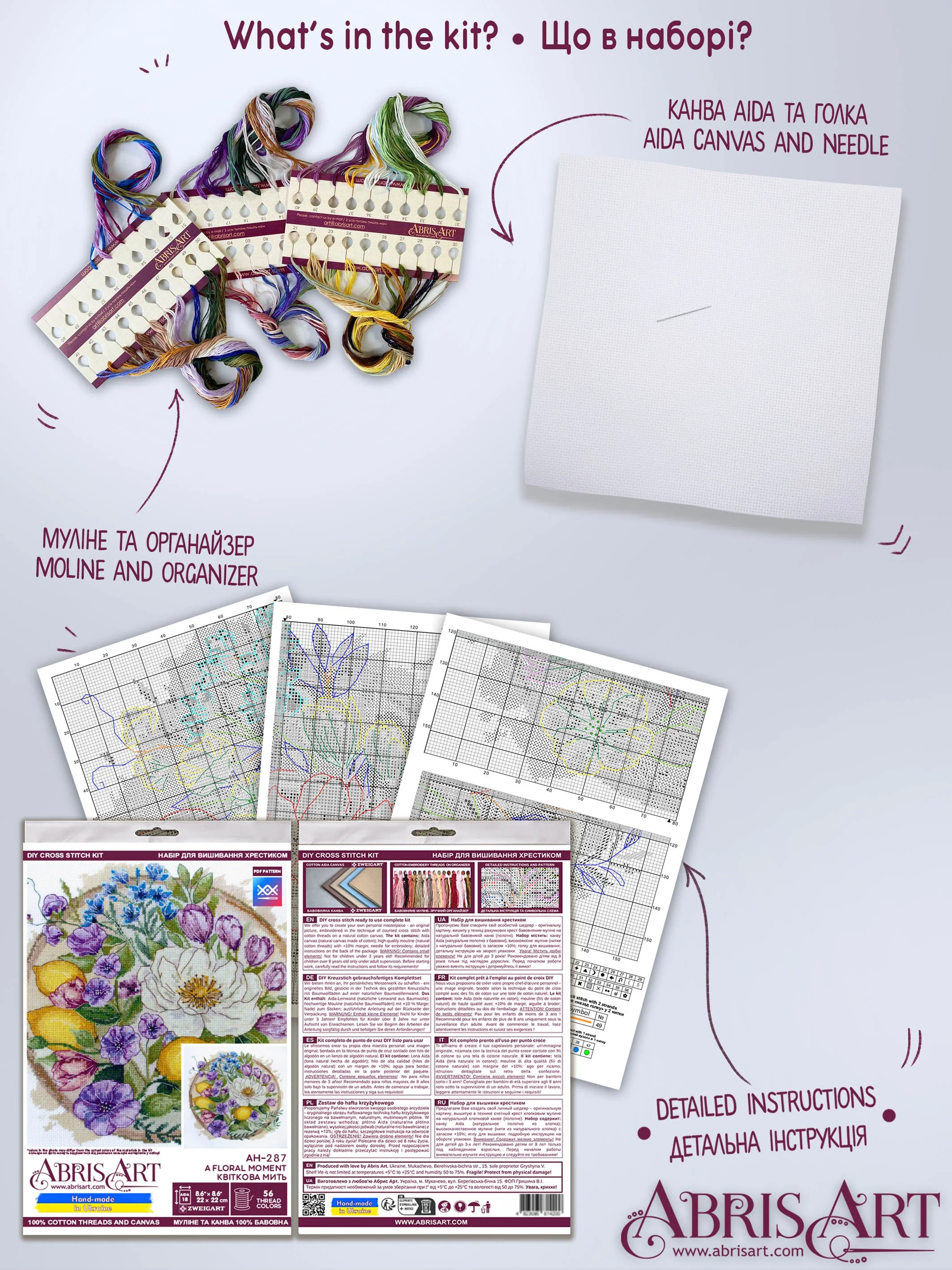 Cross-stitch kit - A floral moment AH-287 - Image 7