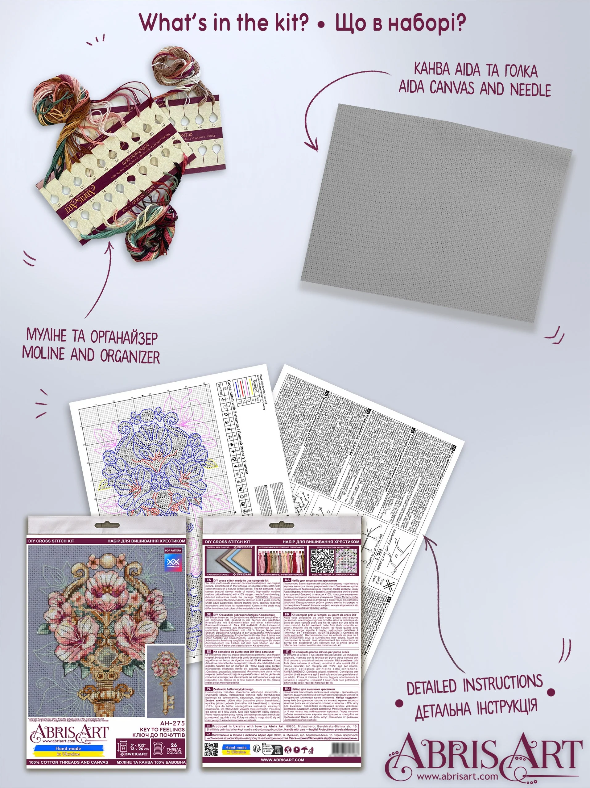 Cross-stitch kit - Key to Feelings AH-275 - Image 7