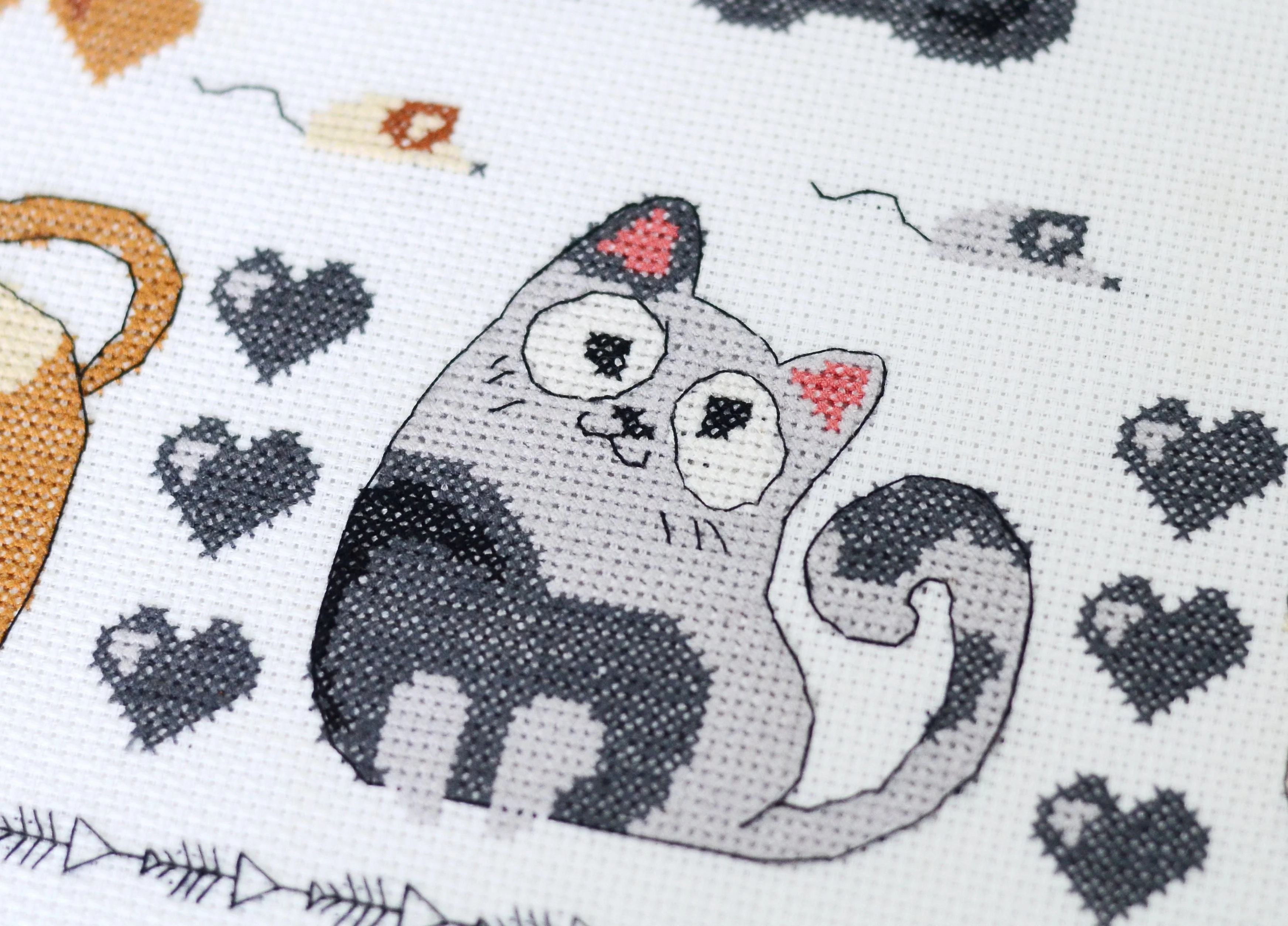 Cross-stitch kit - Meow-meow AH-281 - Image 6