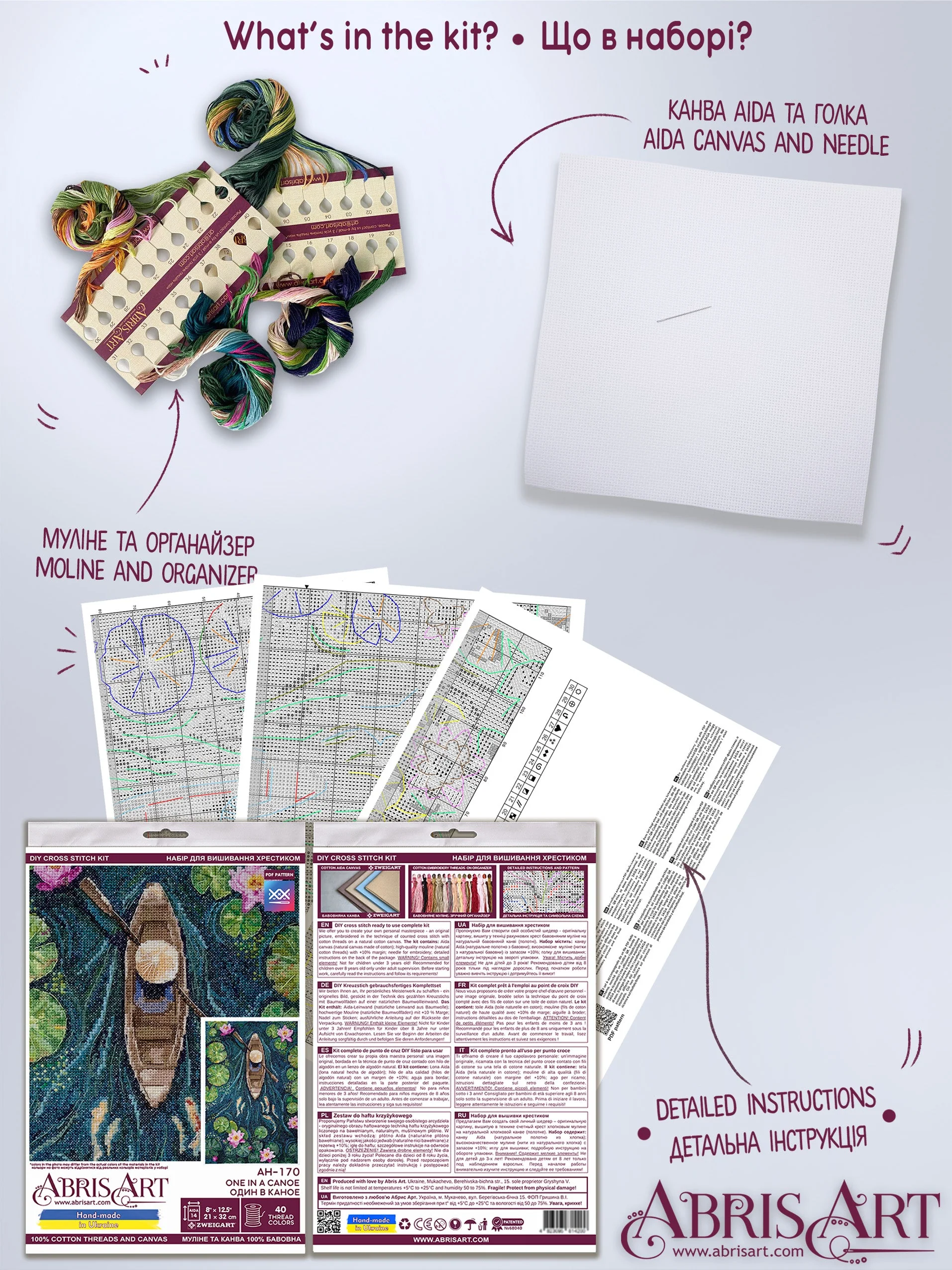 Cross-stitch kit - One in a canoe AH-170 - Image 7