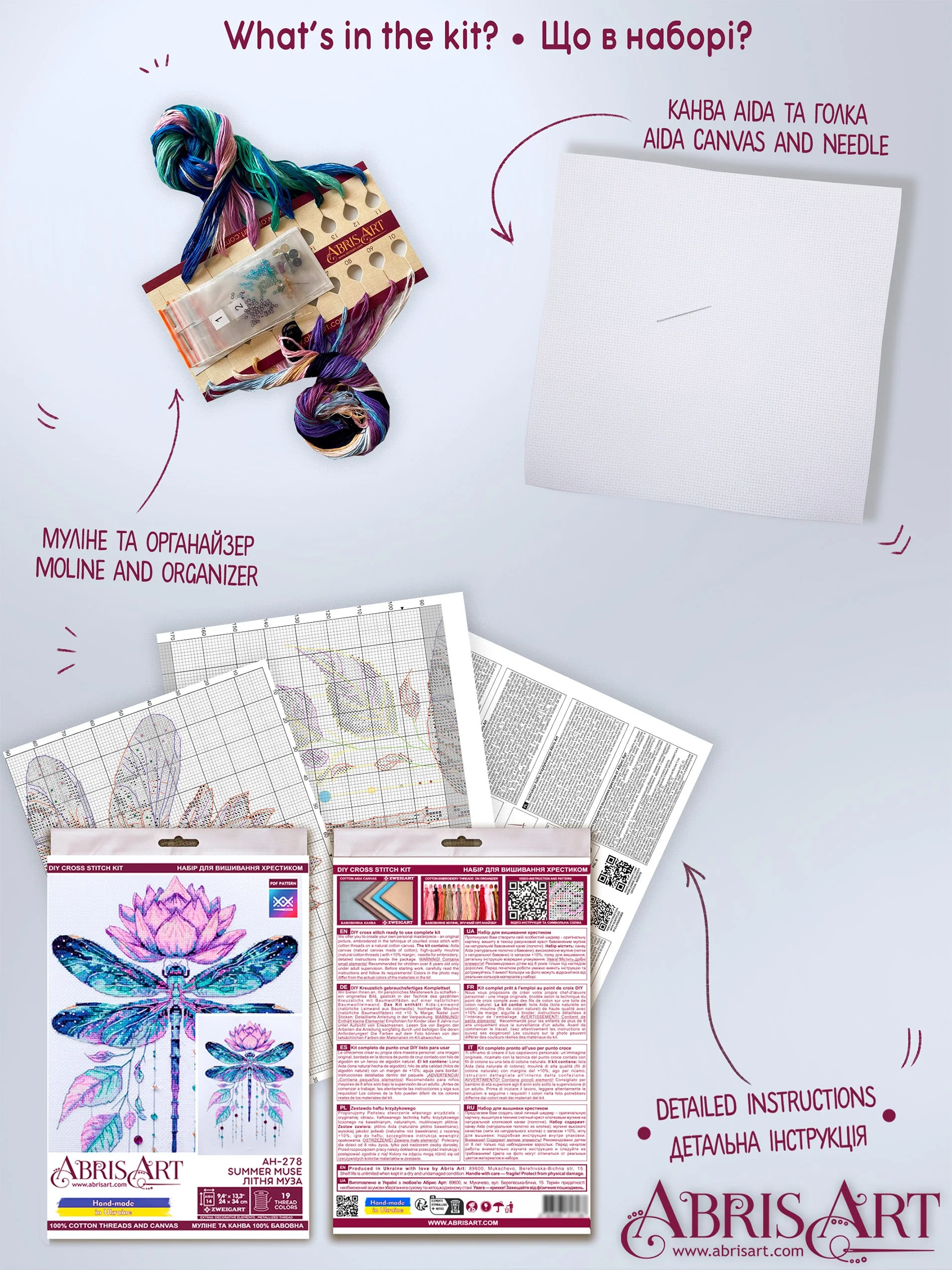 Cross-stitch kit - Summer muse AH-278 - Image 8