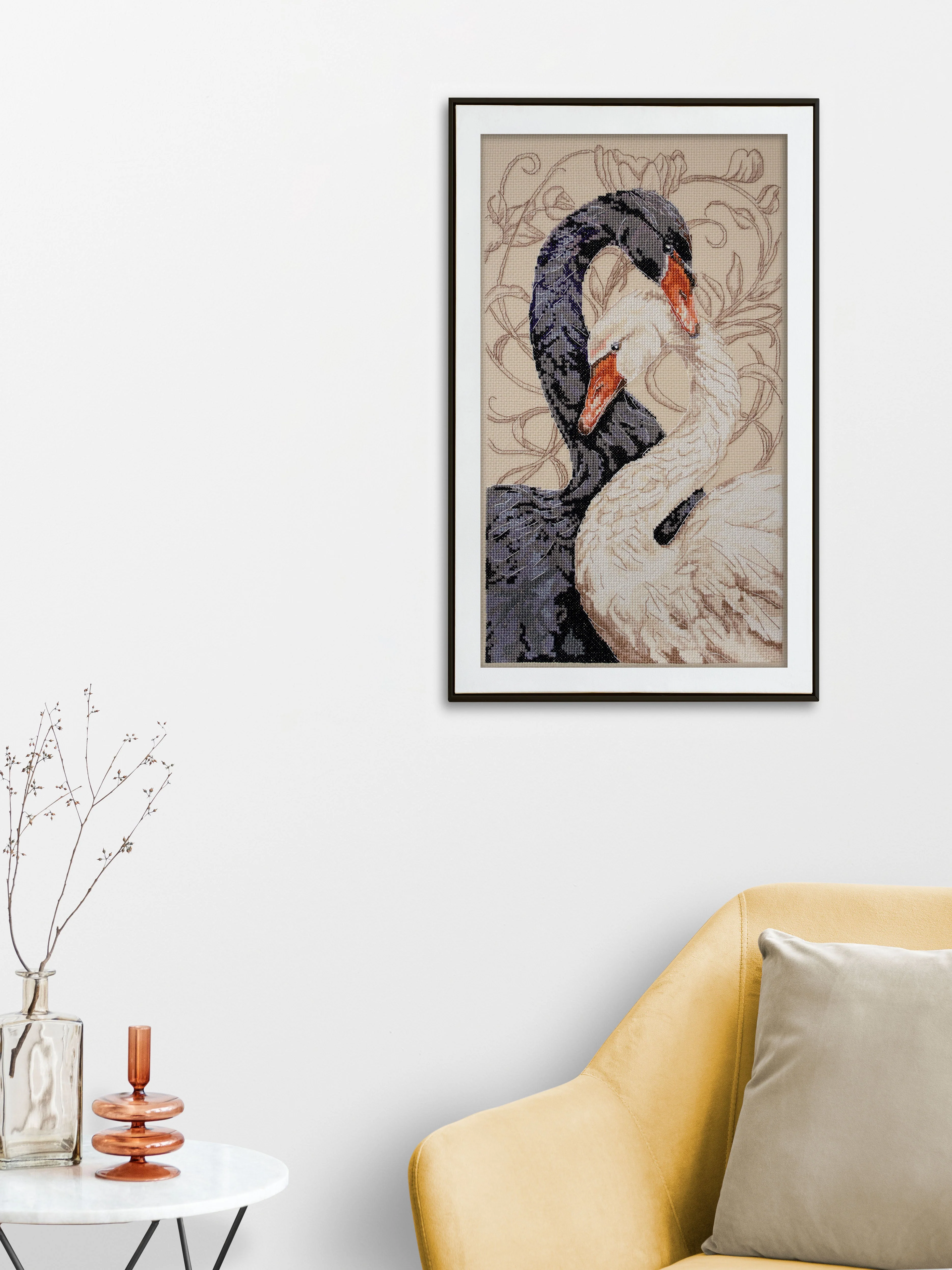 Cross-stitch kit - Swans of love AH-269 - Image 4