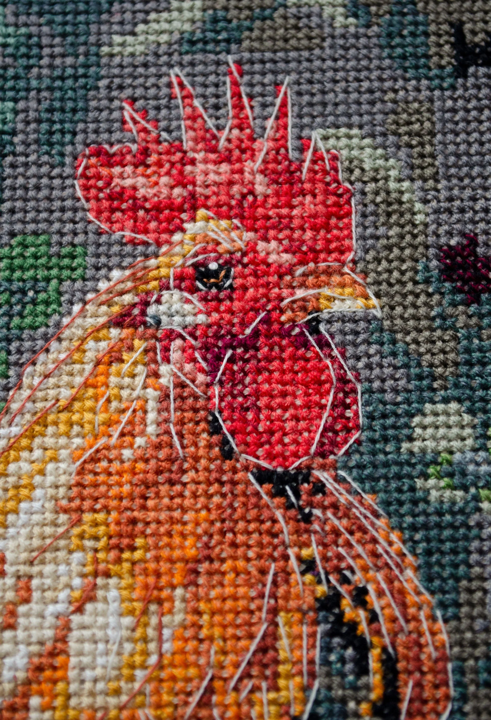 Cross-stitch kit - The Rooster in the Yard AH-268 - Image 2