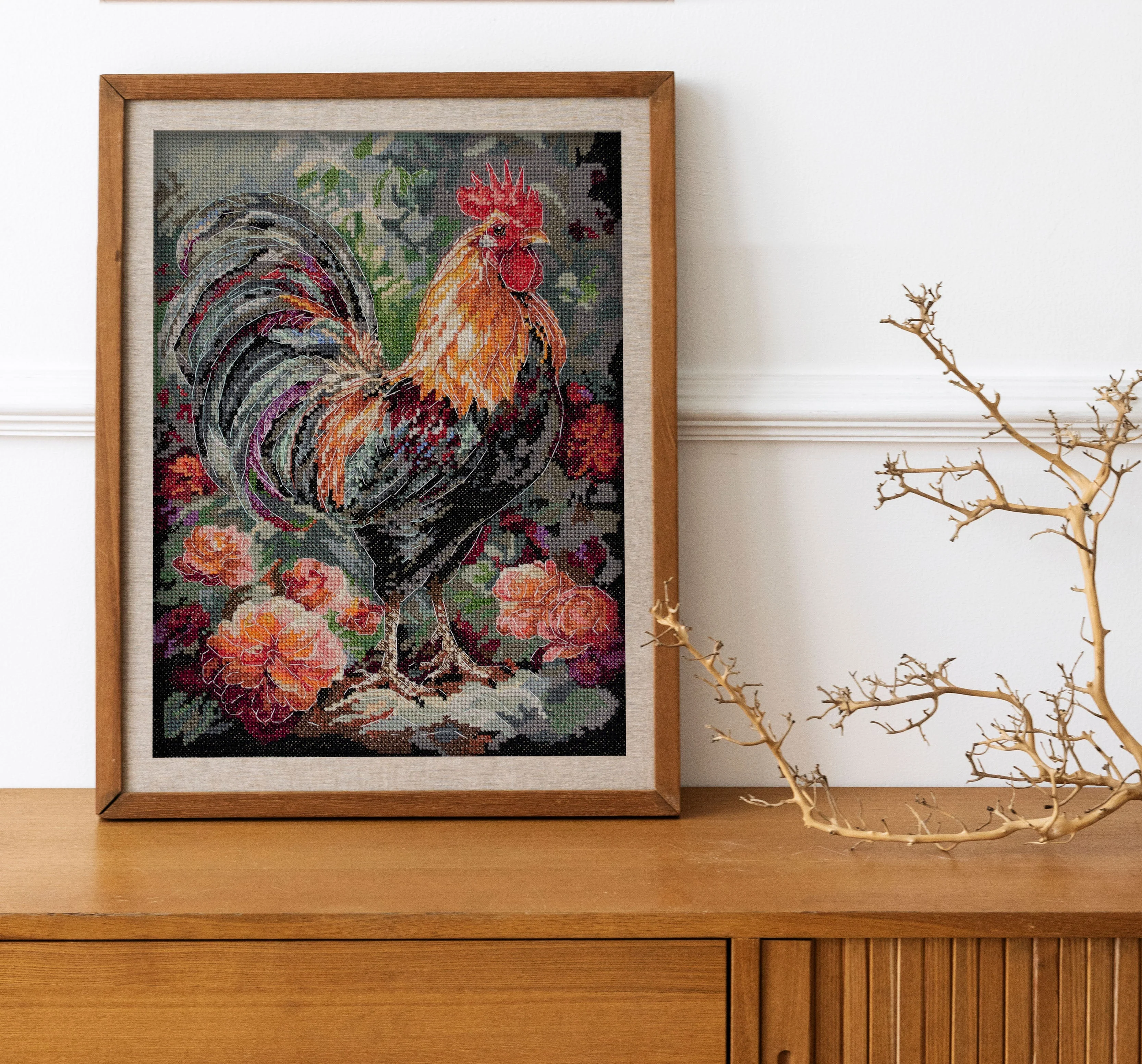 Cross-stitch kit - The Rooster in the Yard AH-268 - Image 3