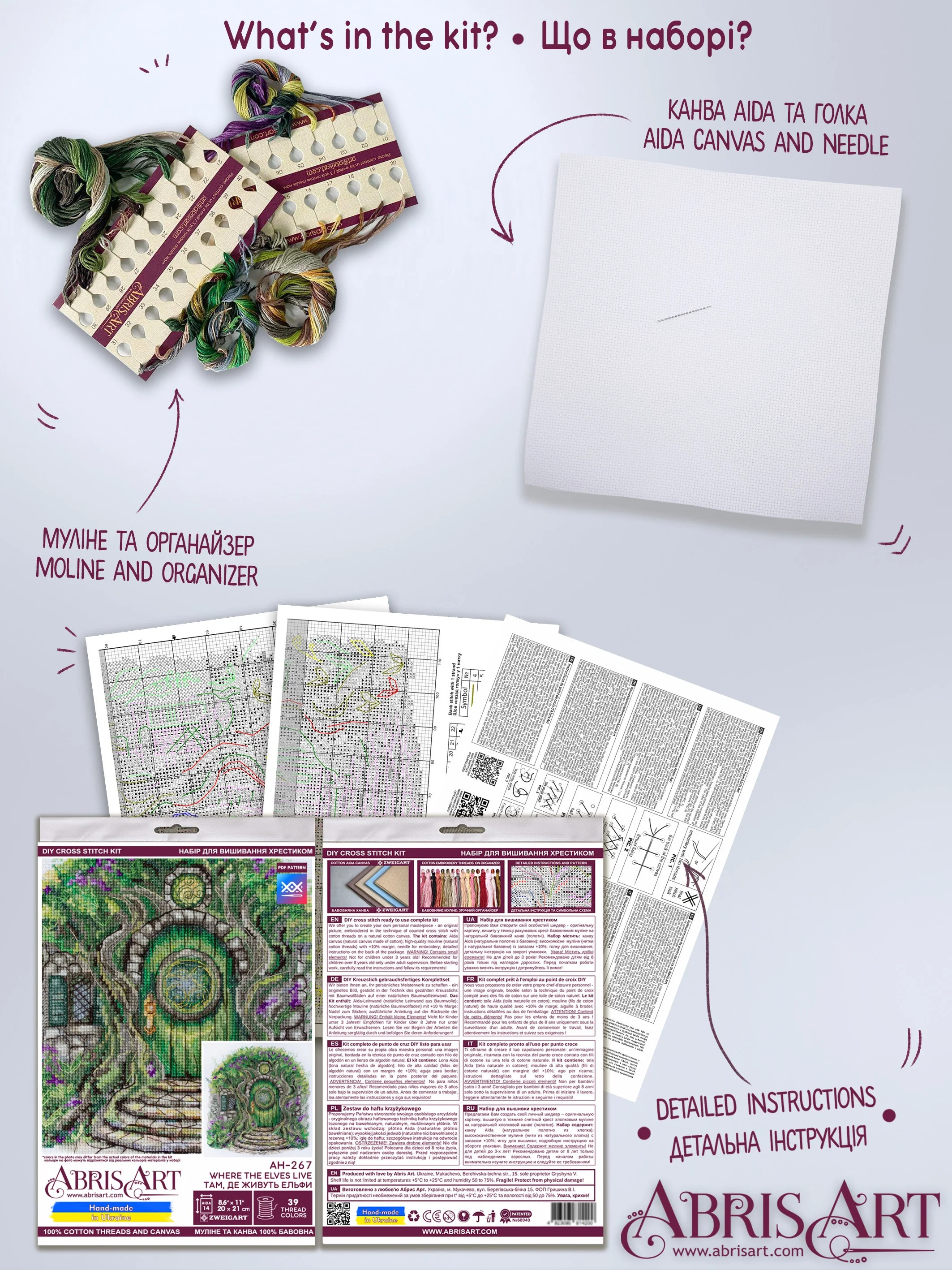 Cross-stitch kit - Where the elves live AH-267 - Image 7