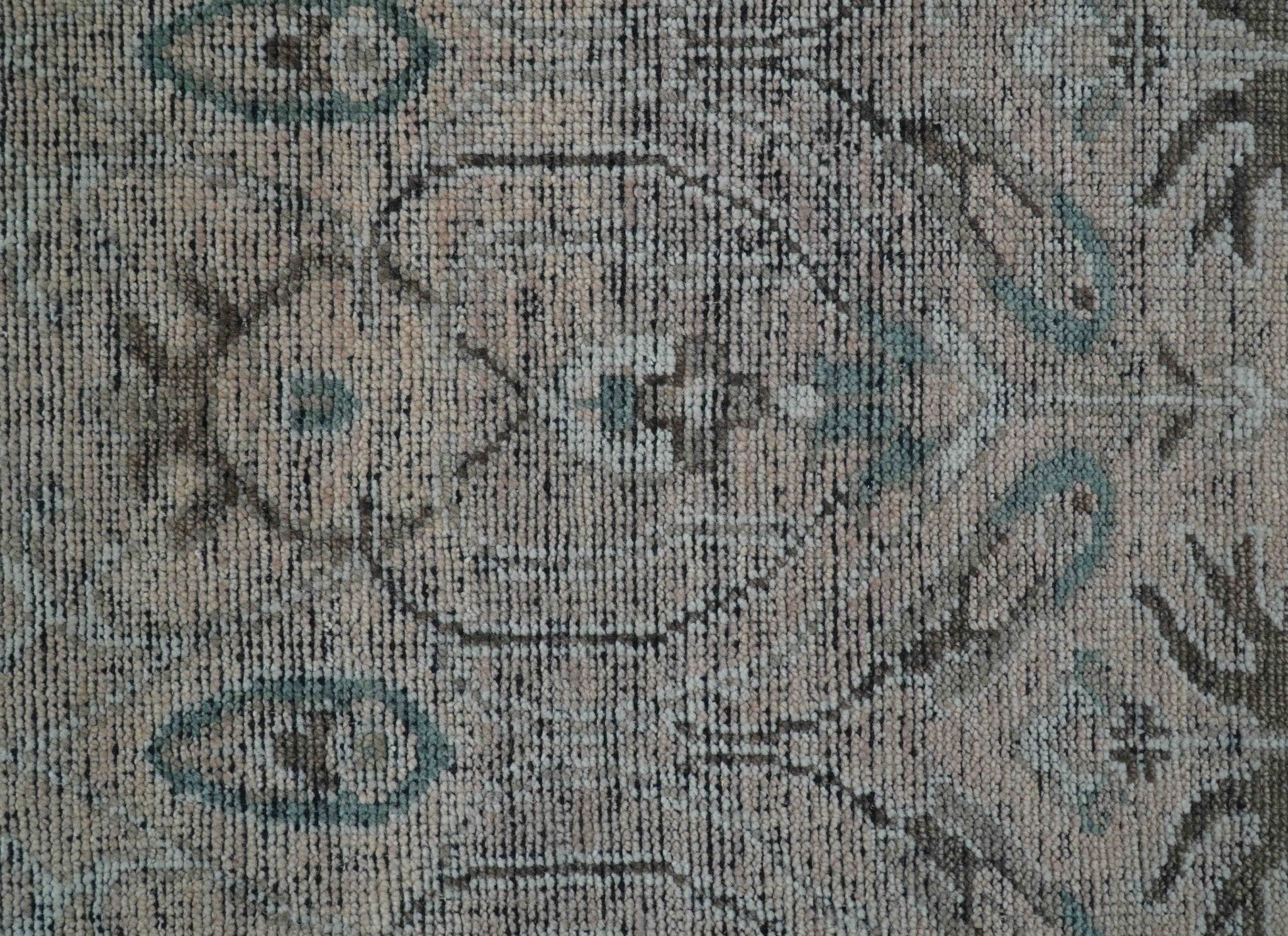 Crown Custom Made Traditional Design Pink Hand Knotted Wool Rug - Image 4