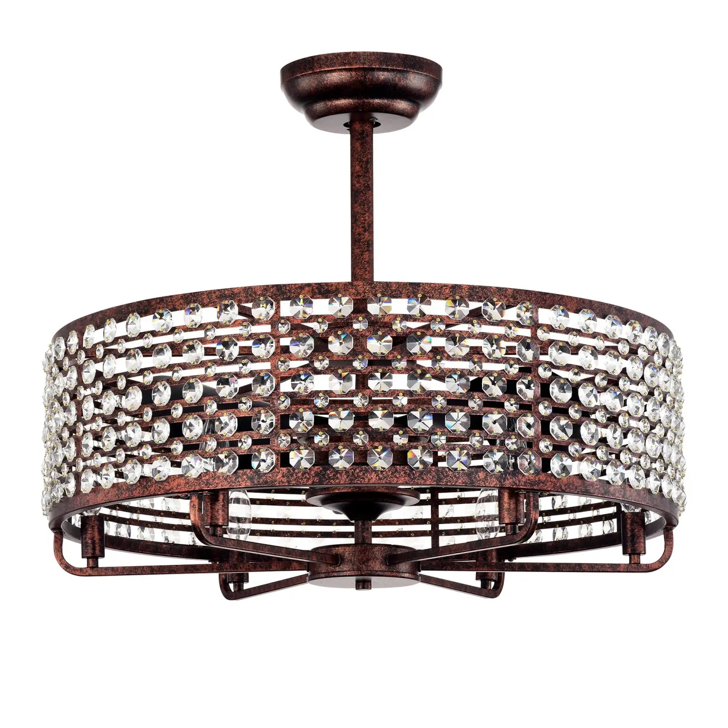 Crystal Accented Chandelier Ceiling Fan for Modern Interiors - Image 11